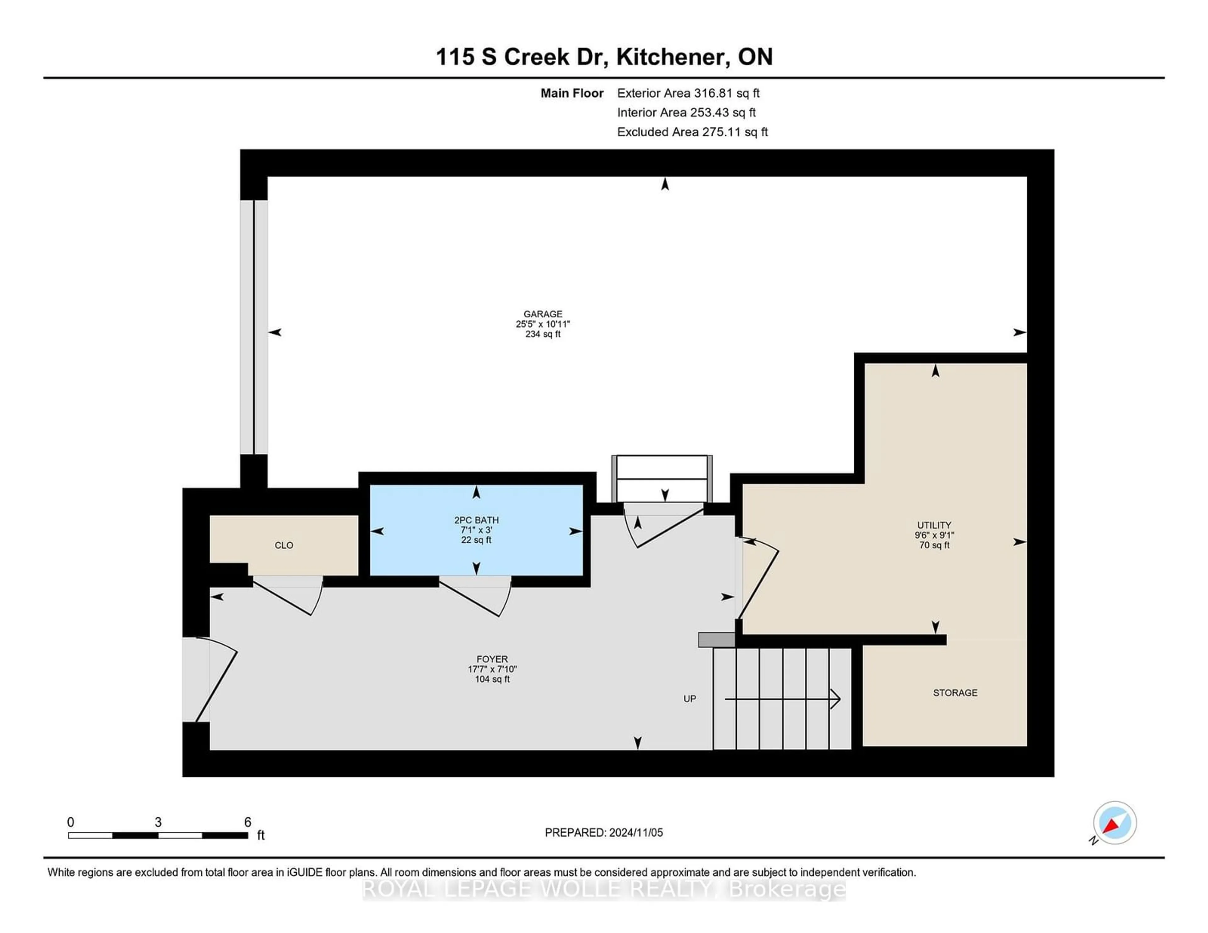 Floor plan for 115 South Creek Dr #2B, Kitchener Ontario N2P 0H2