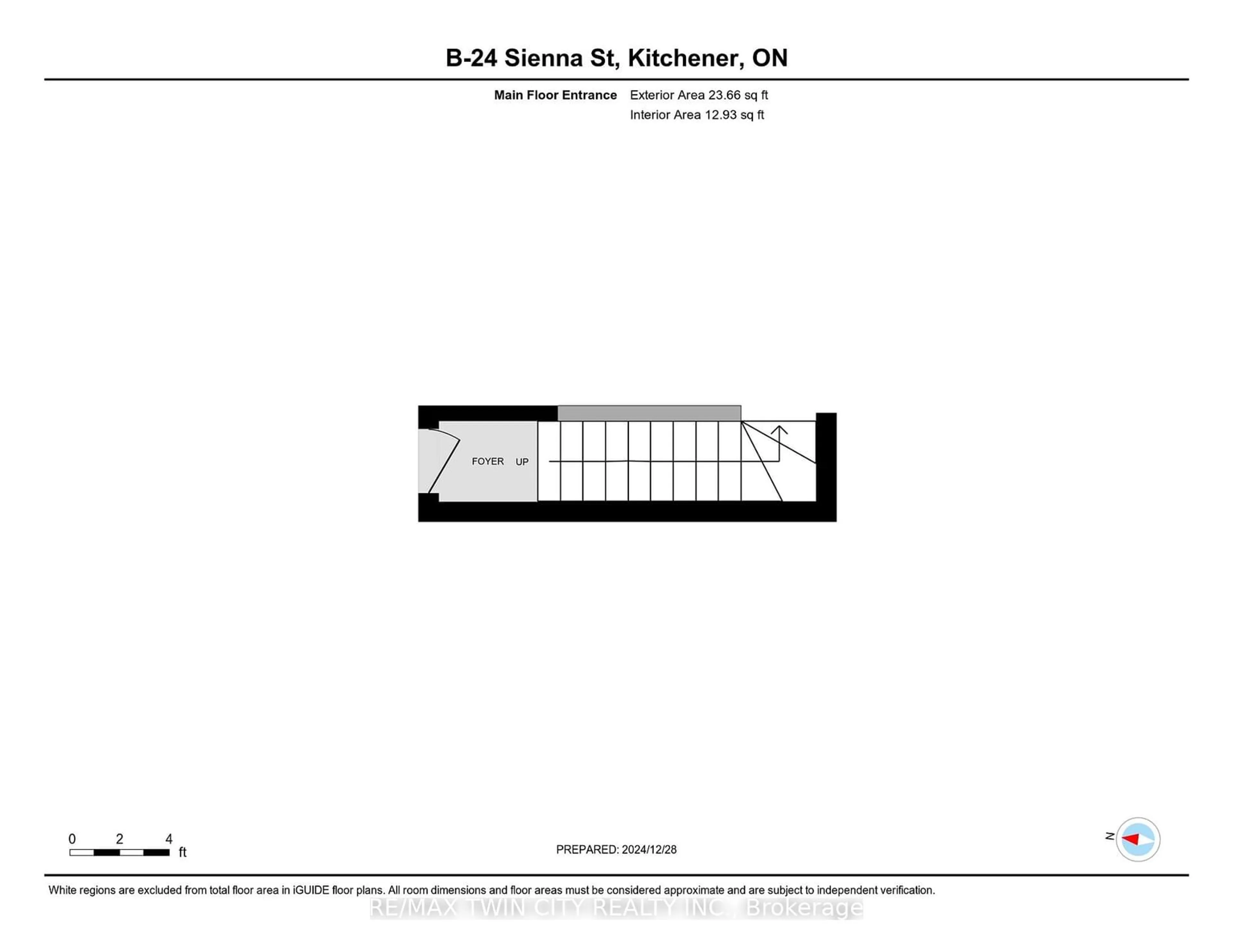 Floor plan for 24 Sienna St #B, Kitchener Ontario N2R 0H6