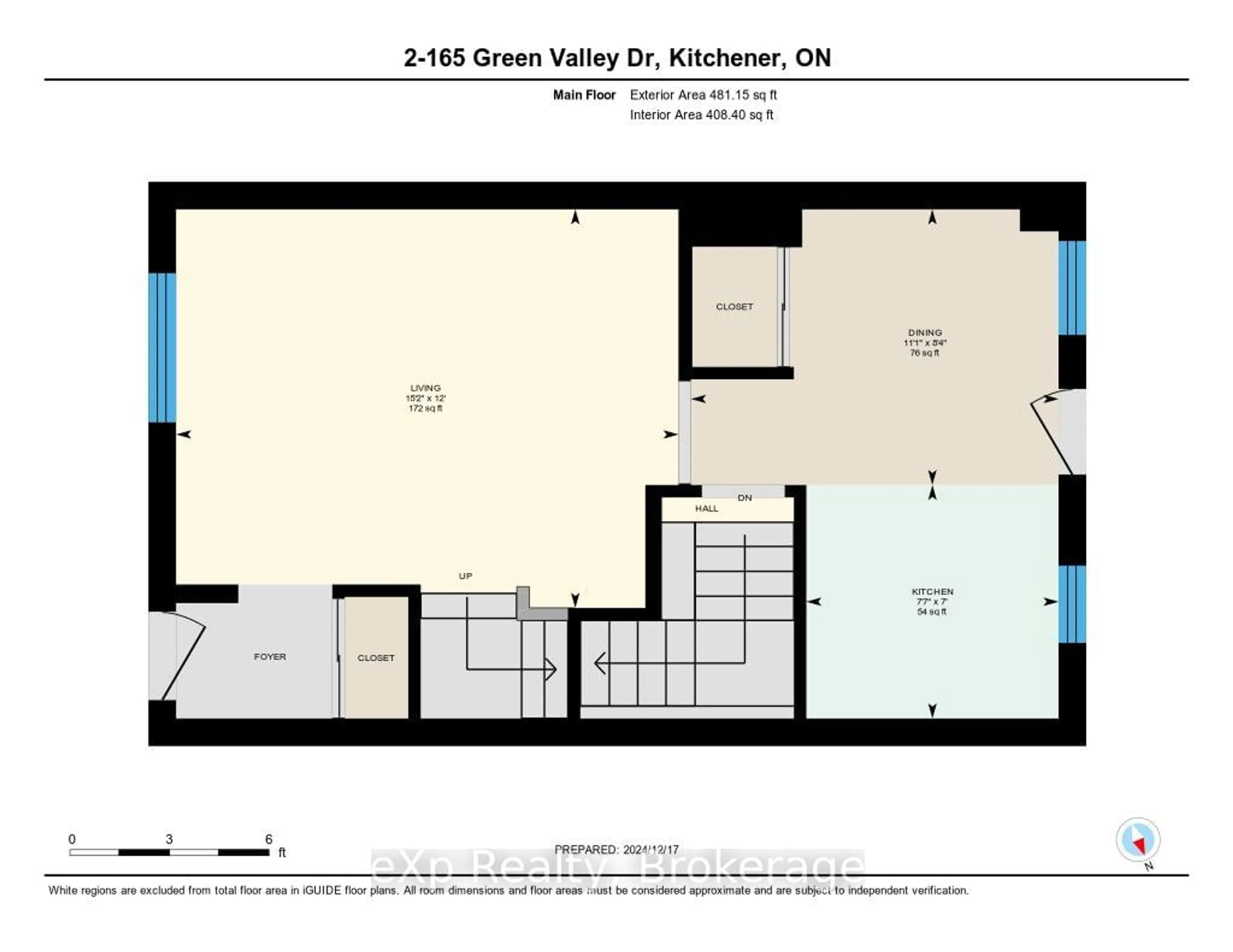 Floor plan for 165 Green Valley Dr #2, Kitchener Ontario N2P 1K3