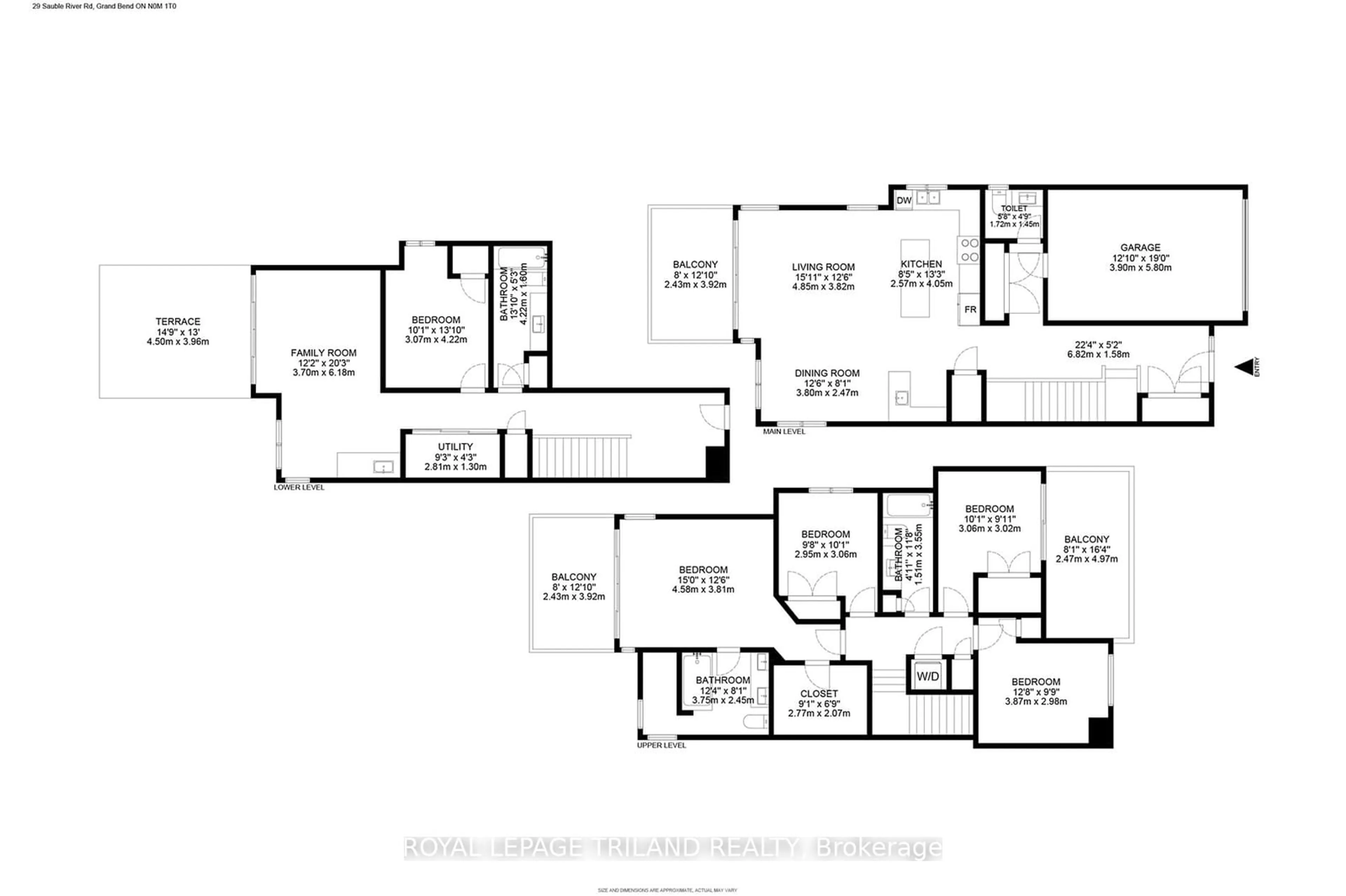 Floor plan for 29 Sauble River Rd, Lambton Shores Ontario N0M 1T0