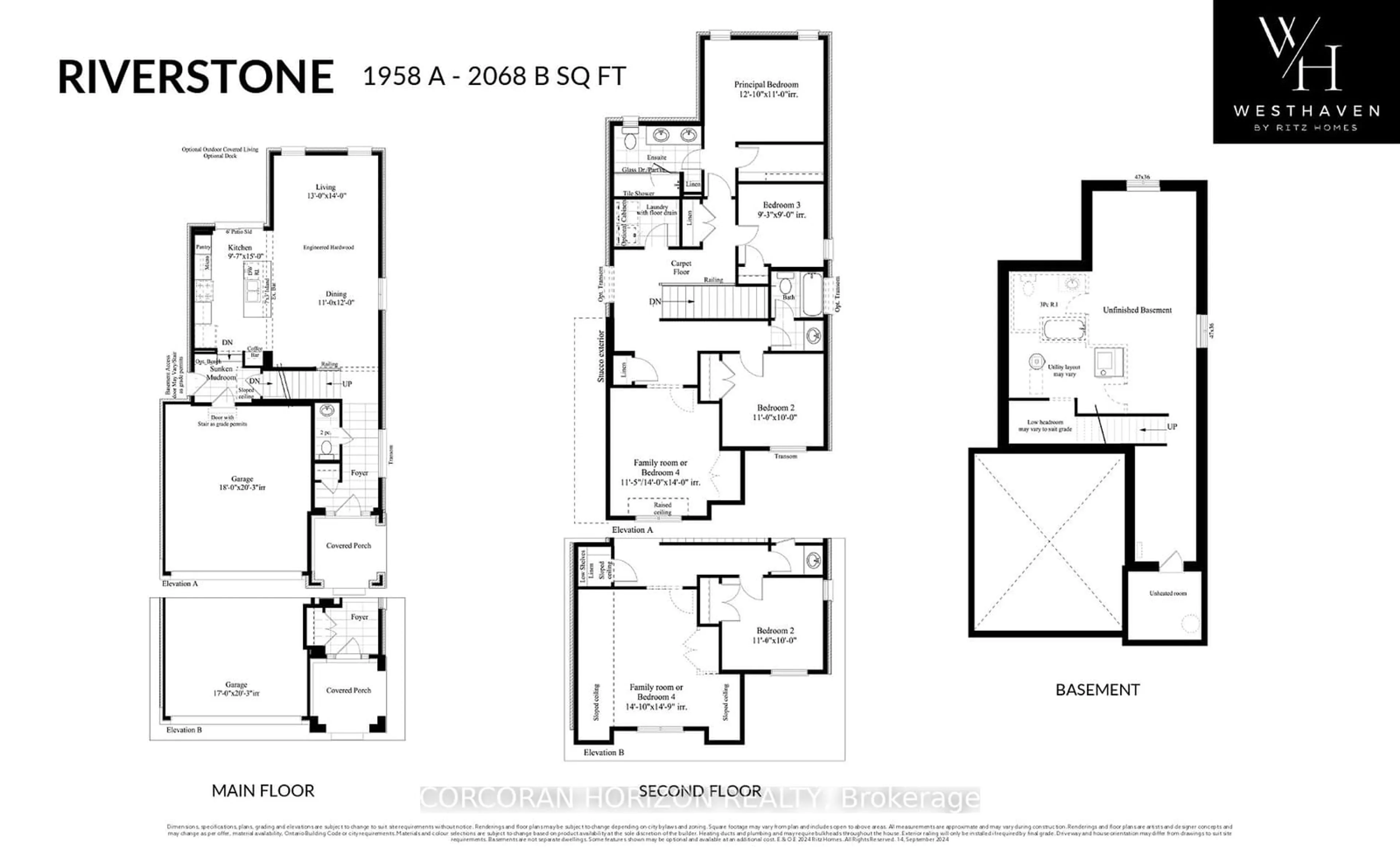 Floor plan for LT 18 Westhaven St, Waterloo Ontario N2T 0A4