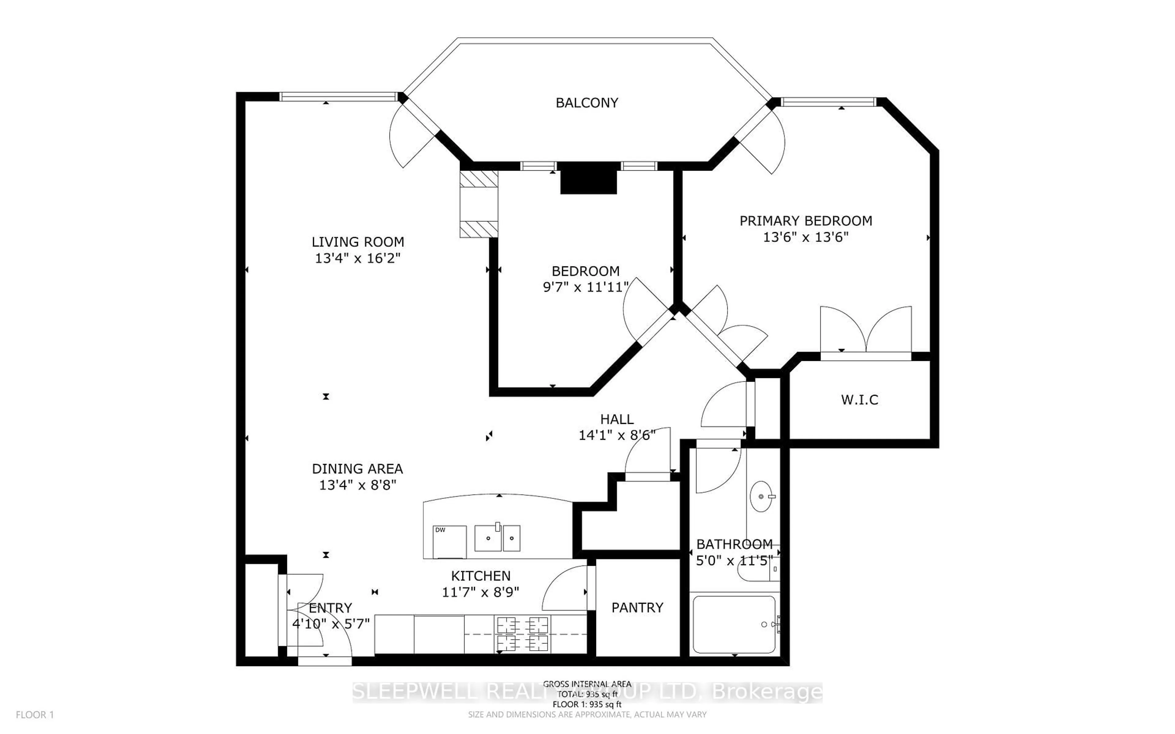 Floor plan for 420 Berkley Ave #706, Ottawa Ontario K2A 4H5
