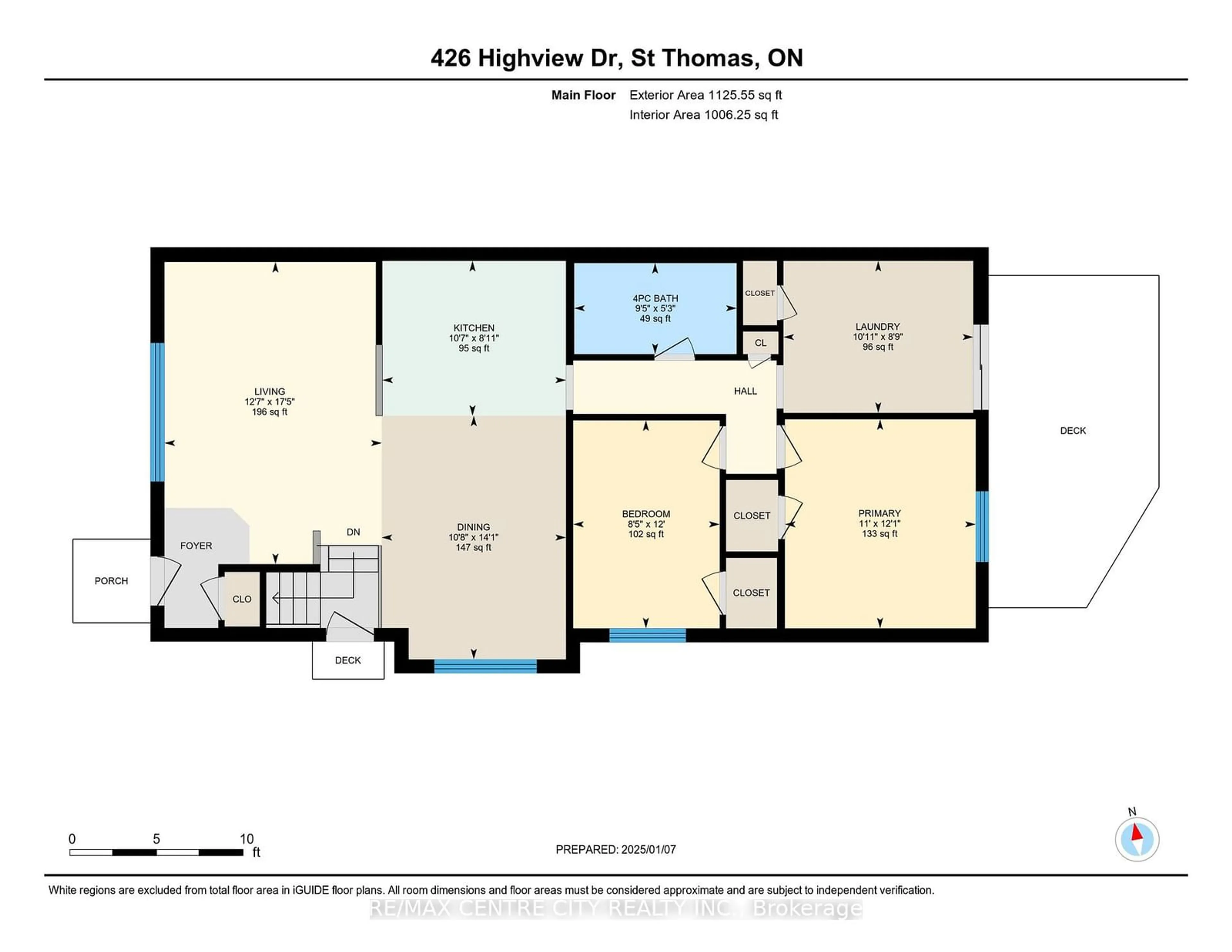 Floor plan for 426 Highview Dr, St. Thomas Ontario N5R 6C5