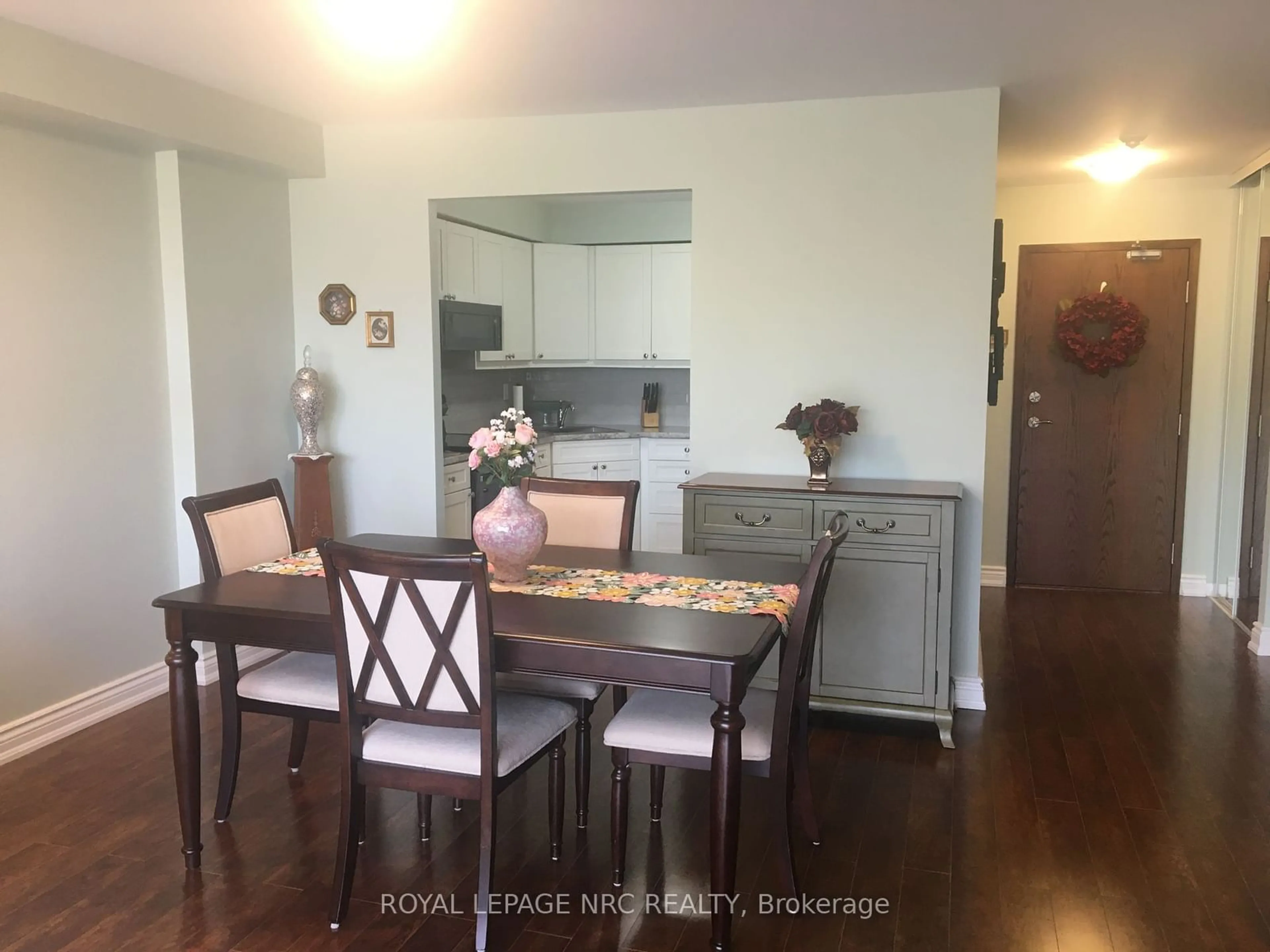 Dining room, wood/laminate floor for 162 Martindale Rd #301, St. Catharines Ontario L2S 3S4