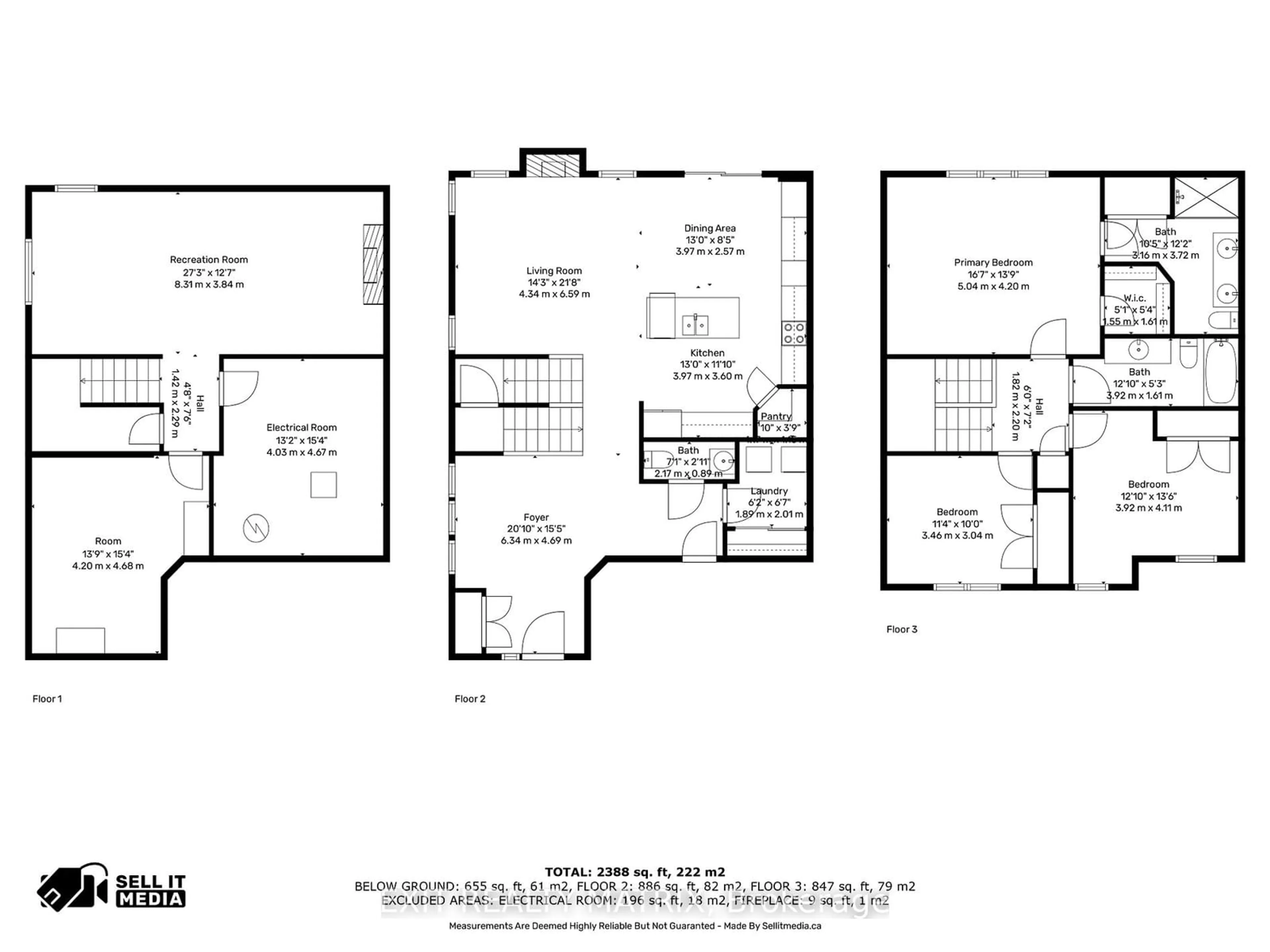 Floor plan for 612 Bruxelles St, Russell Ontario K0A 1W0