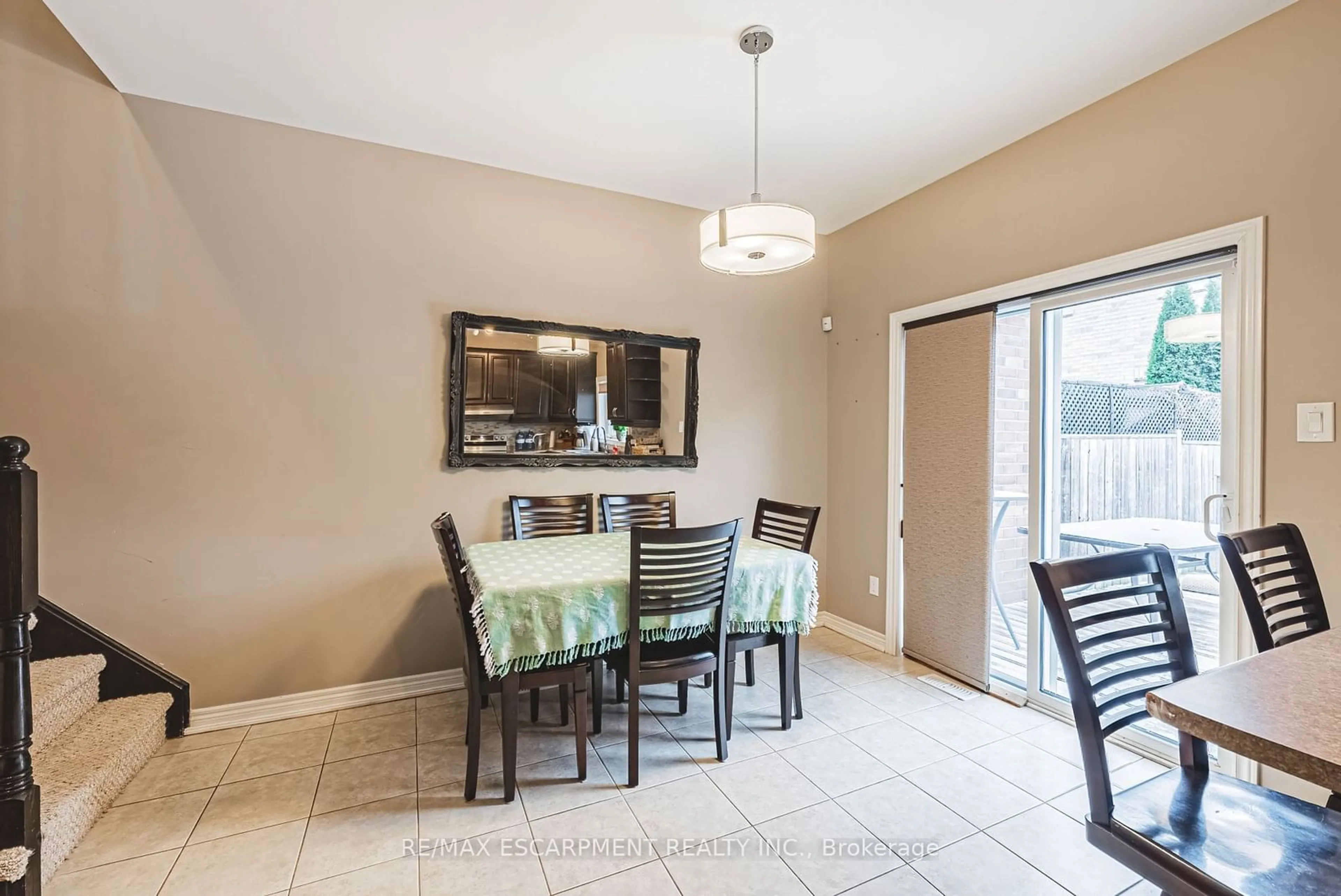 Dining room, ceramic/tile floor for 65 Glendarling Cres, Hamilton Ontario L8E 0A9