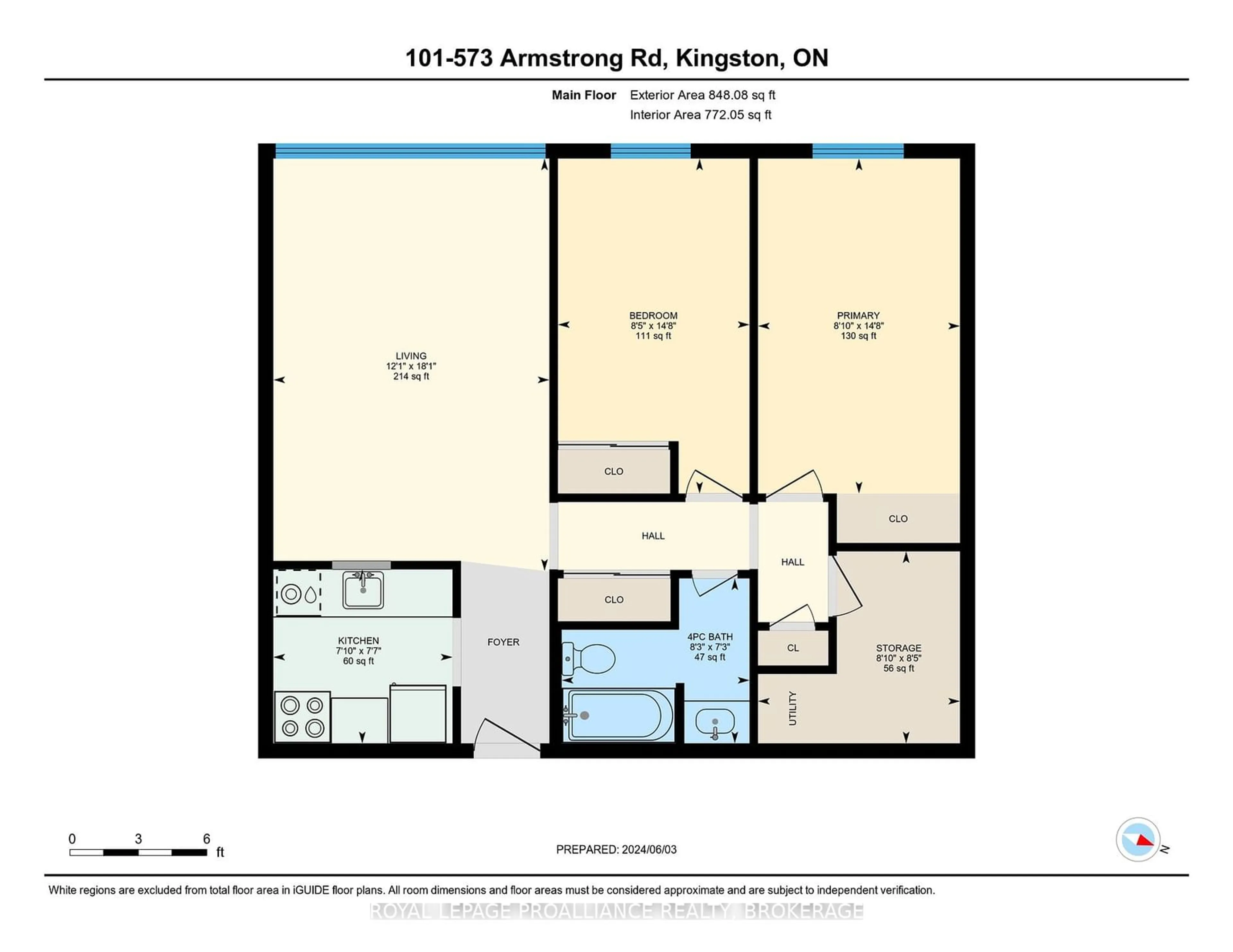 Floor plan for 573 Armstrong Rd #101, Kingston Ontario K7M 8J8