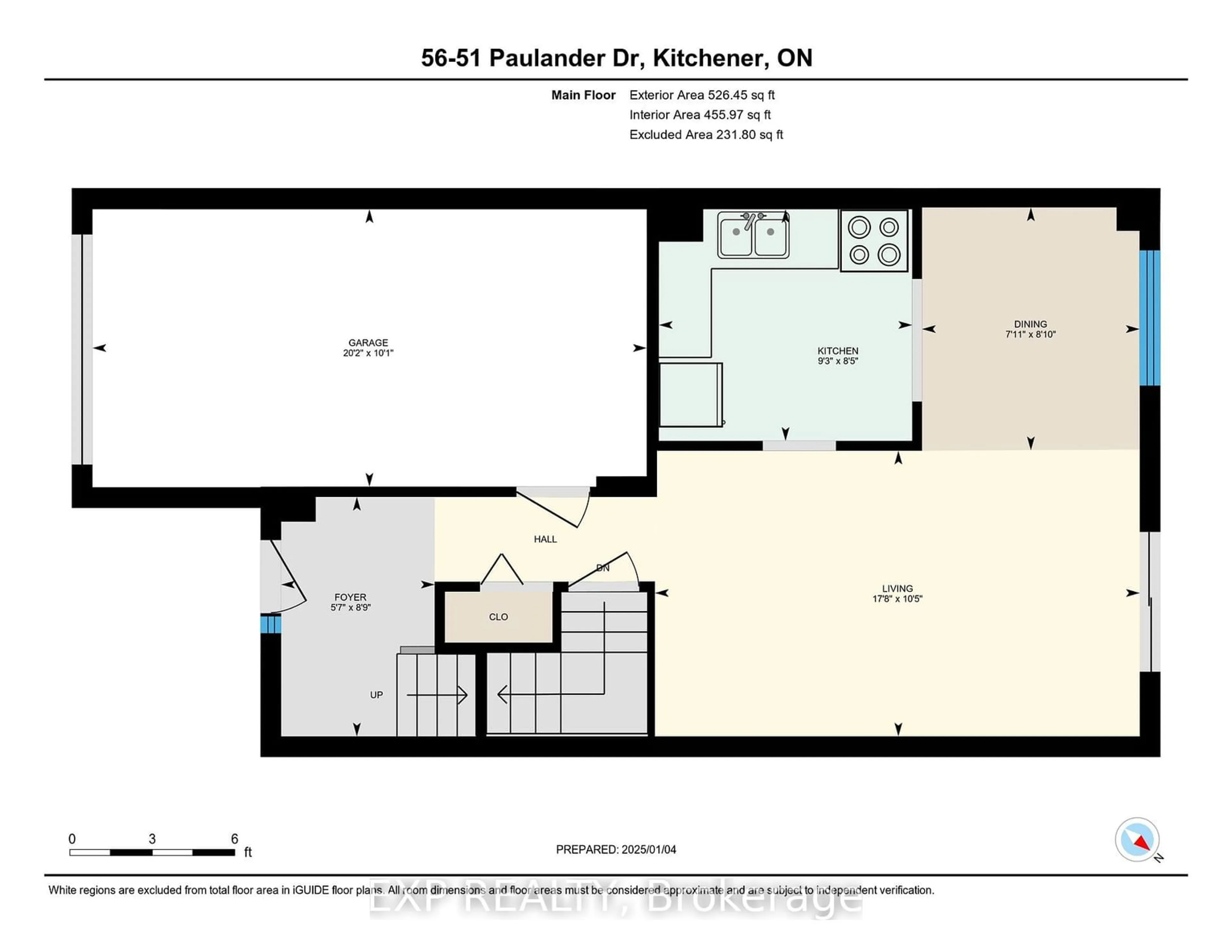 Floor plan for 51 Paulander Dr #56, Kitchener Ontario N2M 5E5