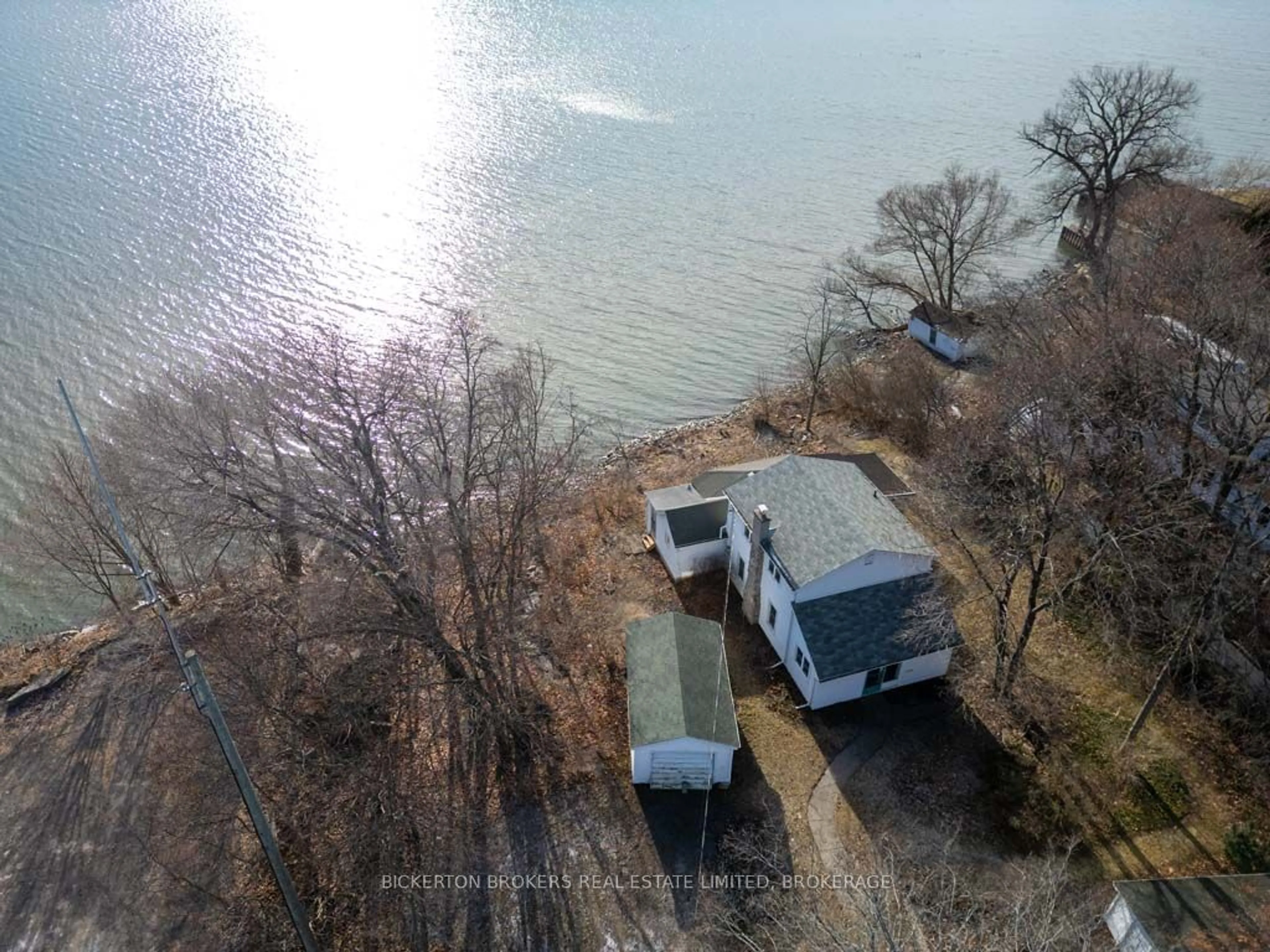 A pic from outside/outdoor area/front of a property/back of a property/a pic from drone, water/lake/river/ocean view for 4056 Bath Rd, Kingston Ontario K7M 4Y4