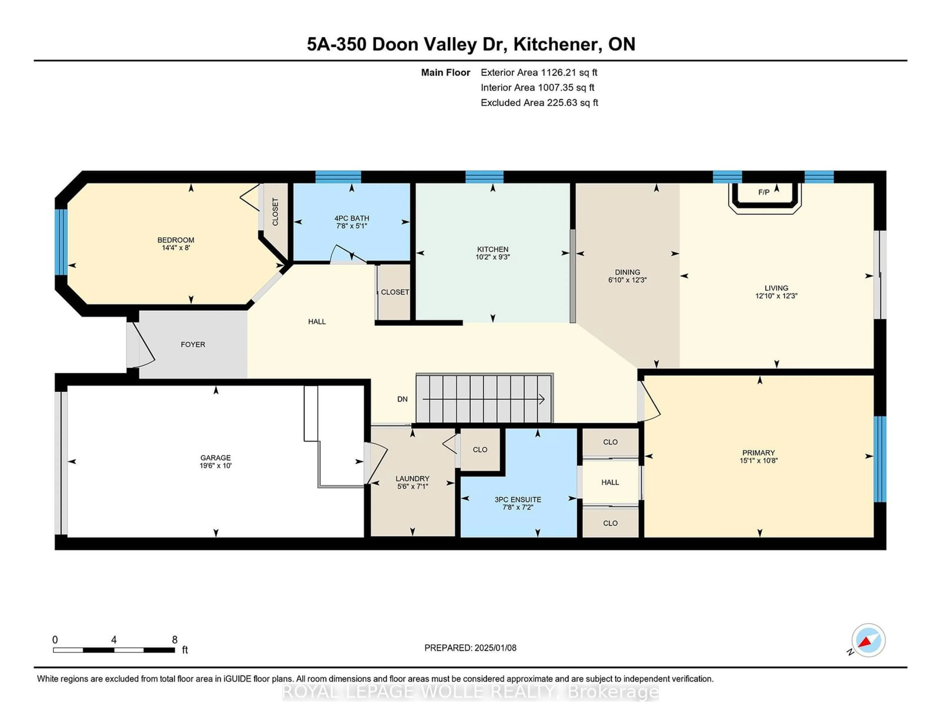 Floor plan for 350 Doon Valley Dr #5A, Kitchener Ontario N2P 2M9