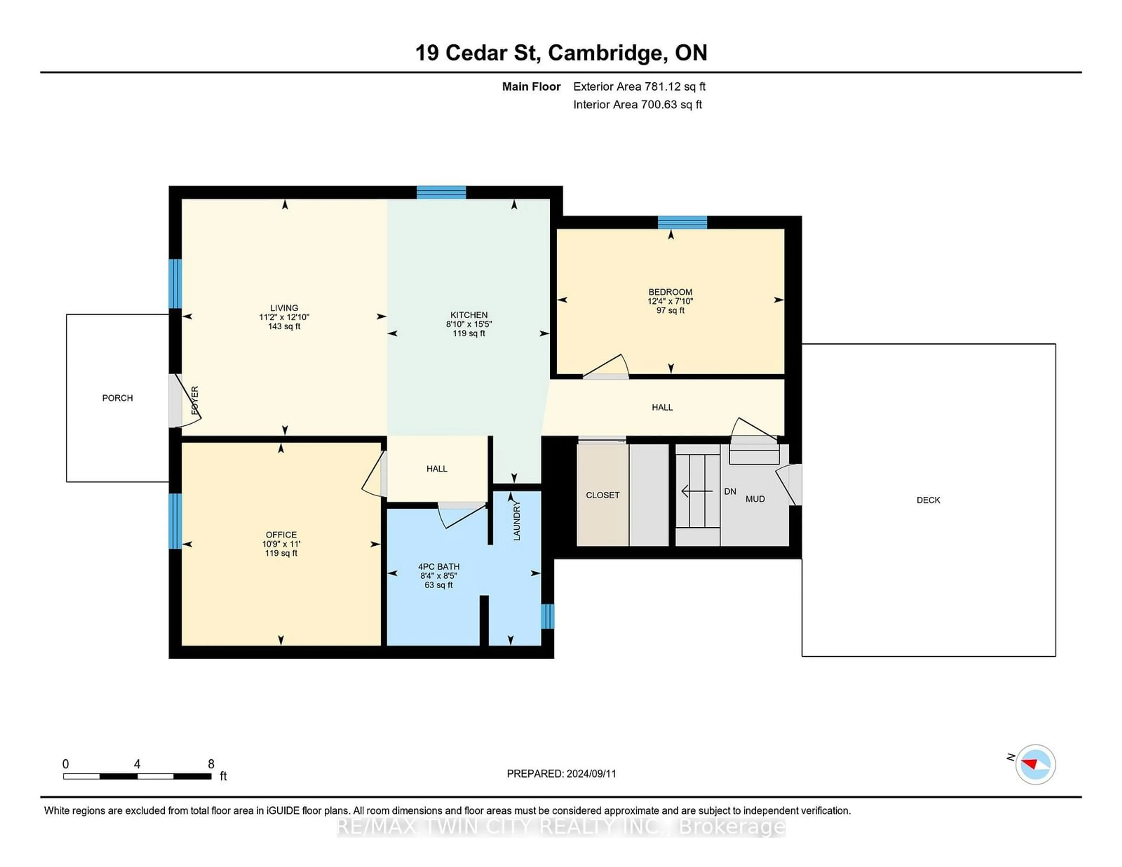 Floor plan for 19 Cedar St, Cambridge Ontario N1S 1T8