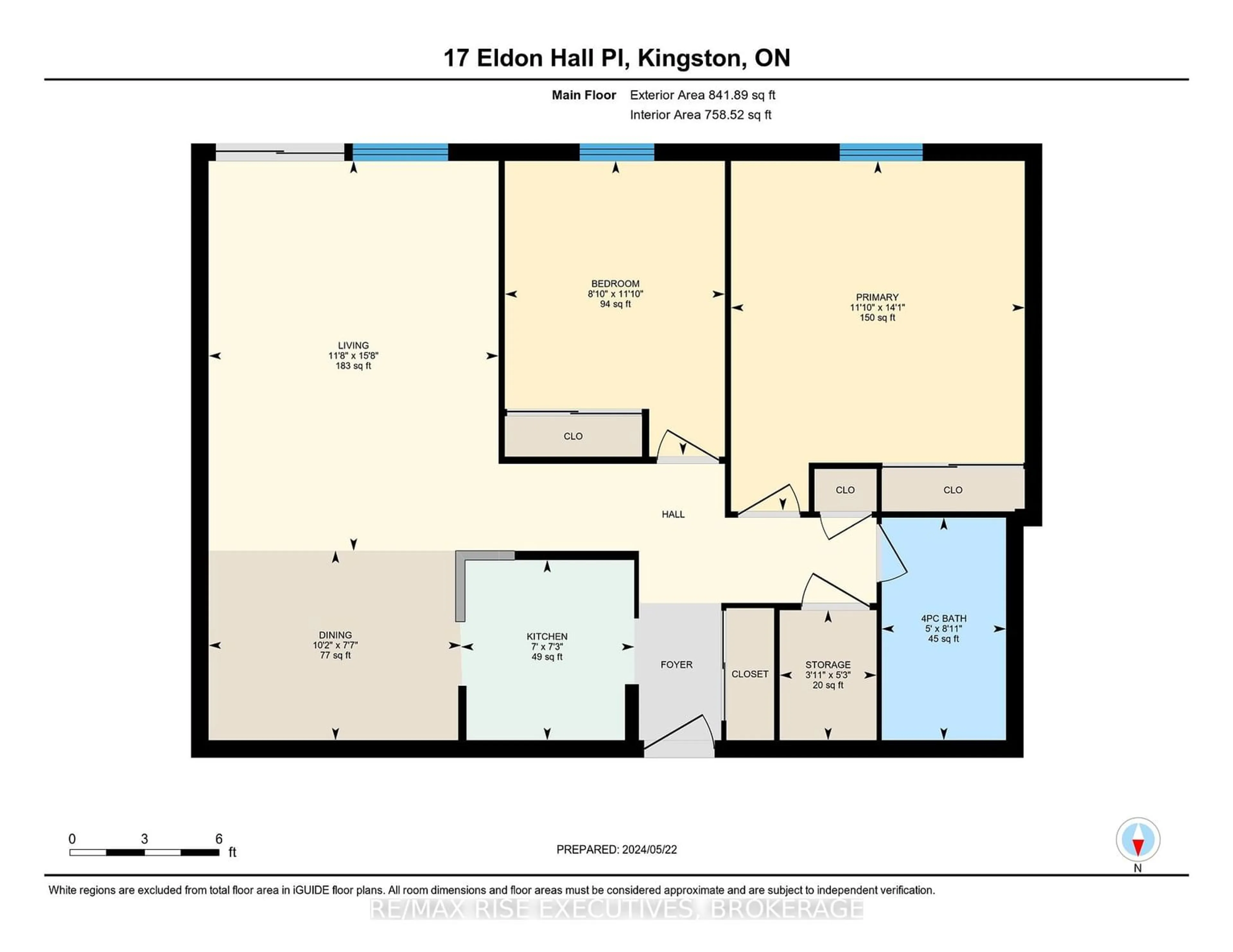 Floor plan for 17 ELDON HALL Pl #411, Kingston Ontario K7M 7H5