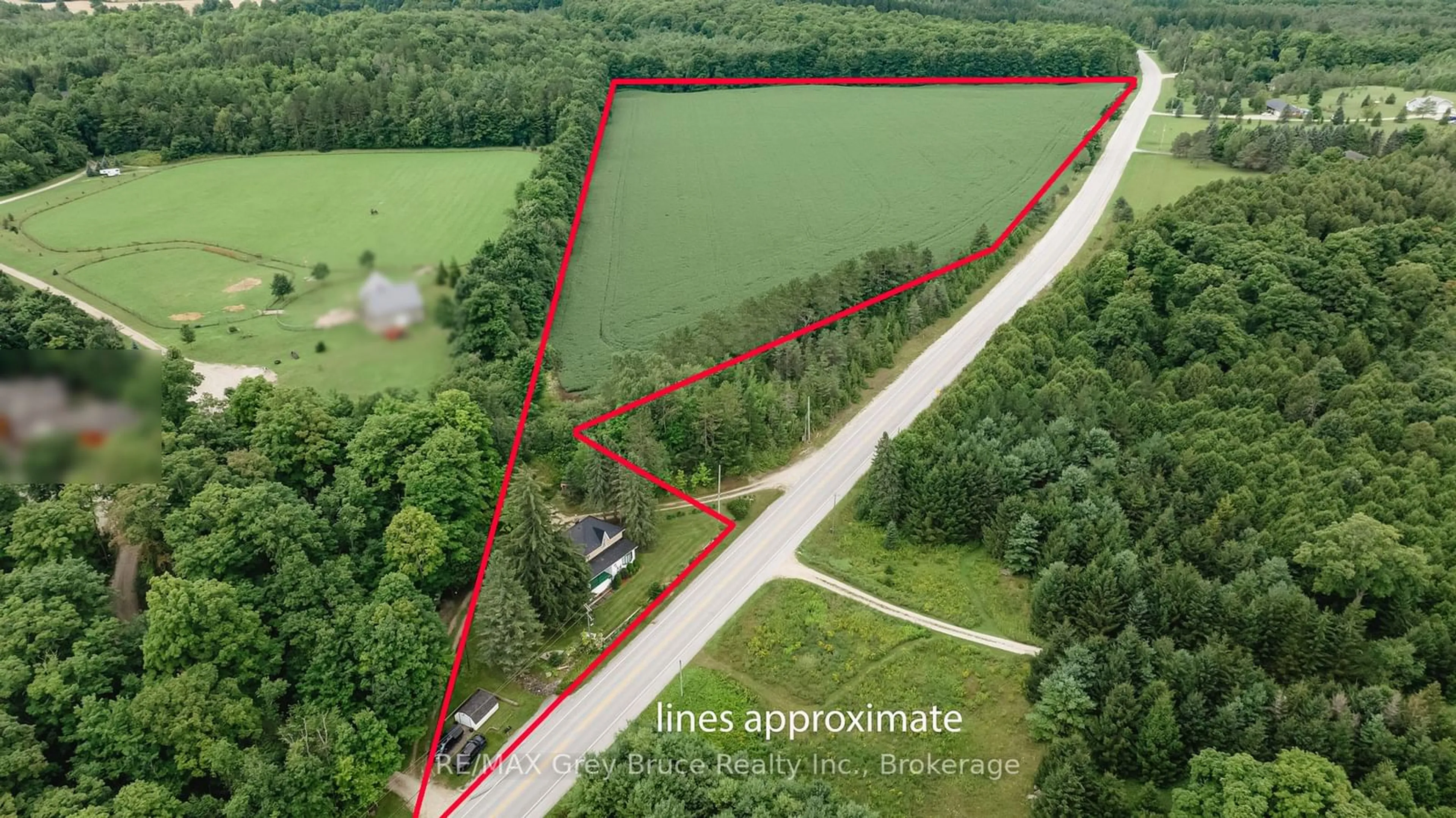 A pic from outside/outdoor area/front of a property/back of a property/a pic from drone, unknown for 500064 GREY ROAD 12 N/A, West Grey Ontario N0C 1H0