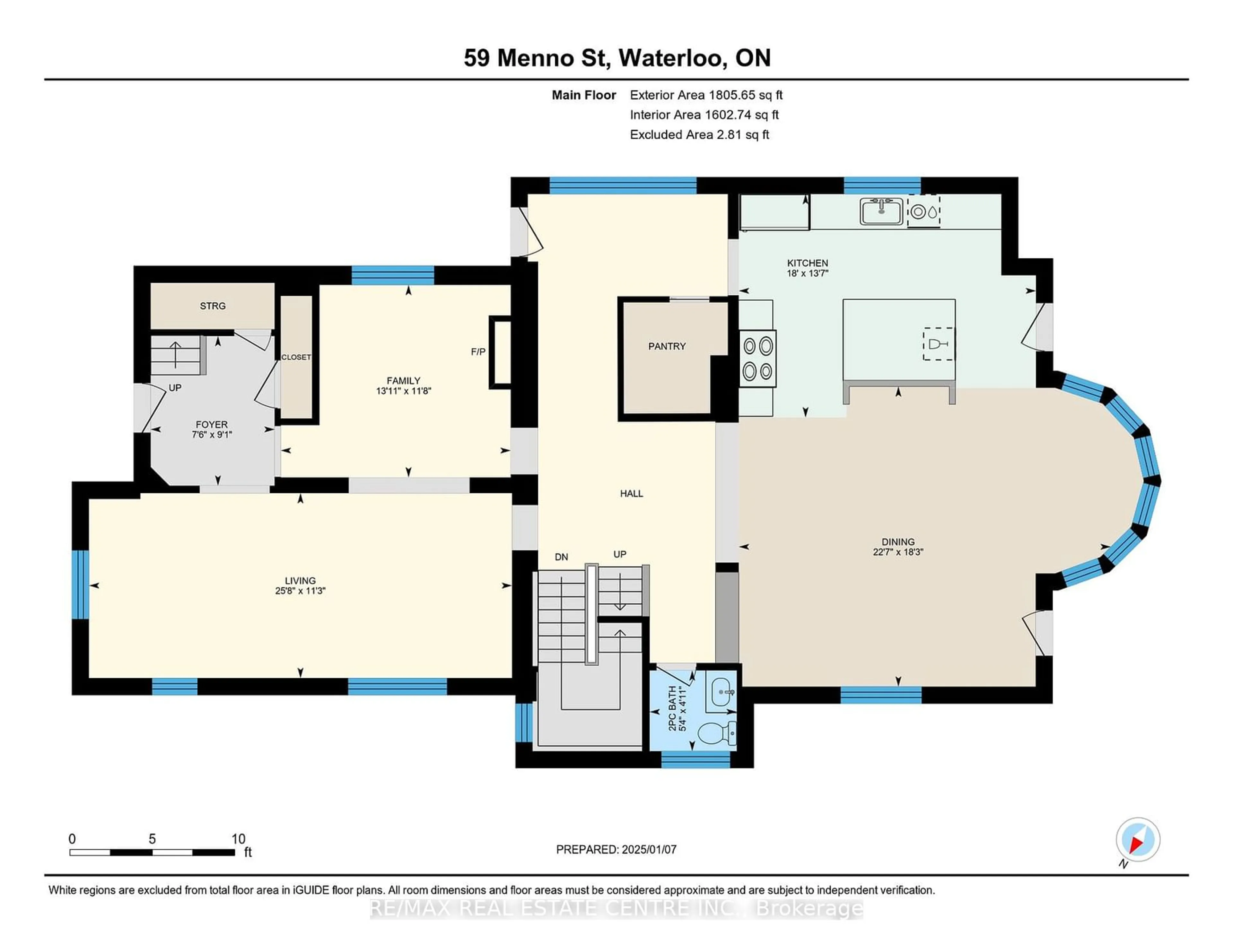 Floor plan for 59 Menno St, Waterloo Ontario N2L 2A6