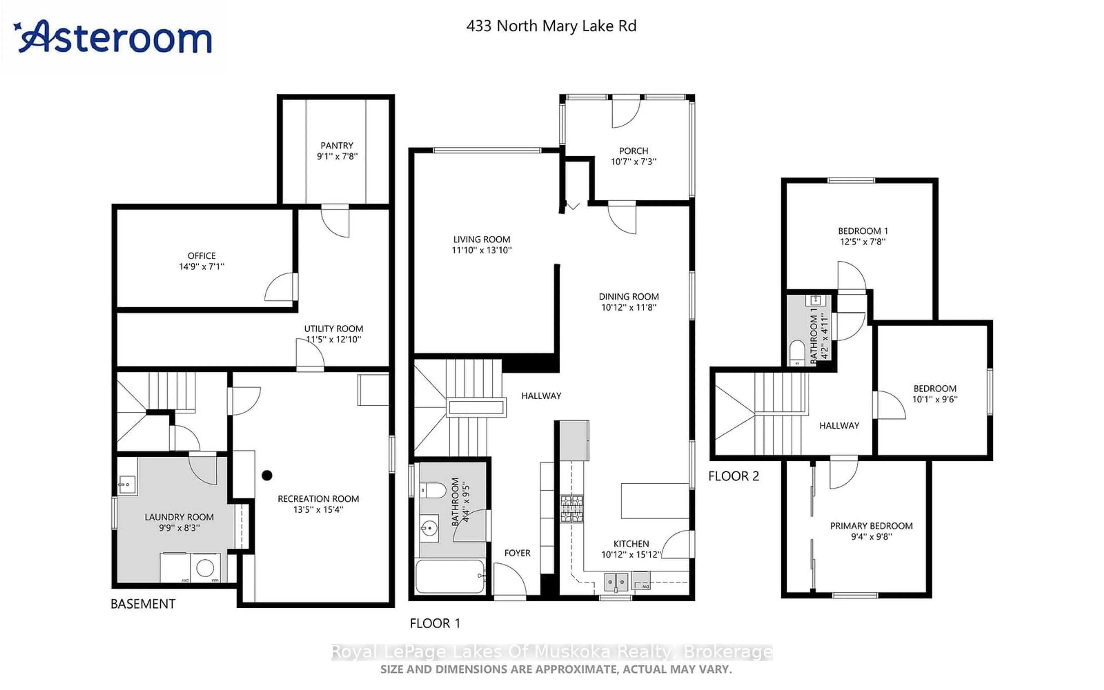 Floor plan for 433 North Mary Lake Rd, Huntsville Ontario P1H 1R9