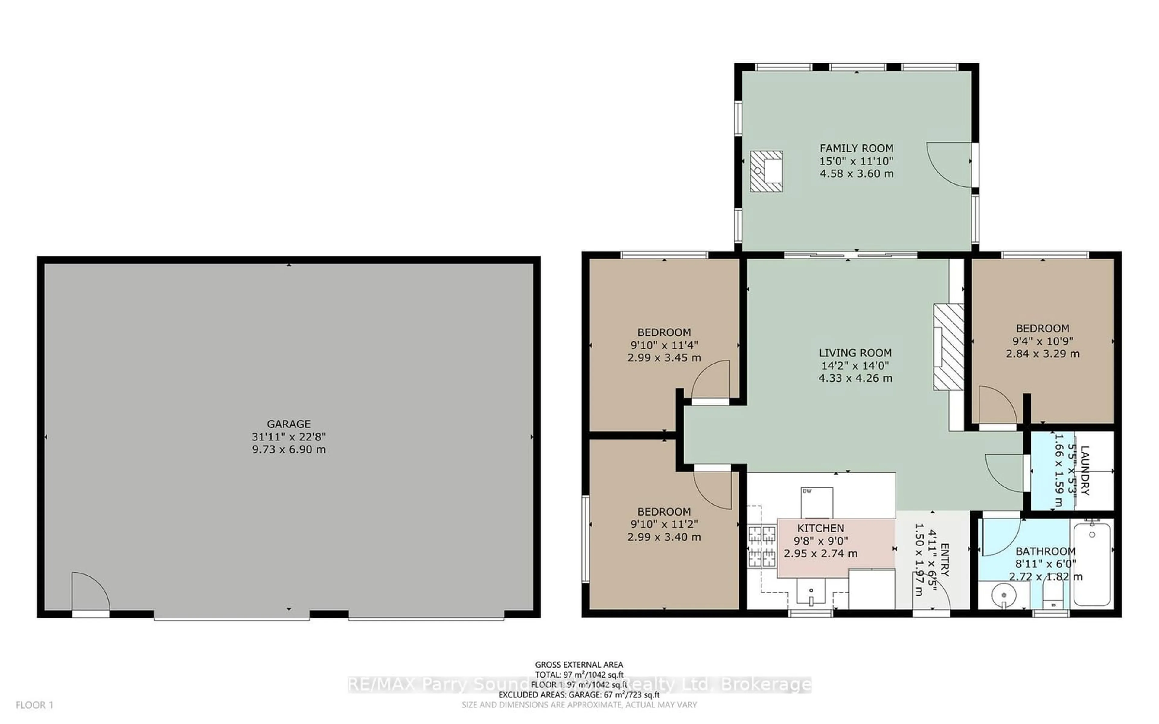 Floor plan for 16D Hammel Ave, McDougall Ontario P2A 2W9