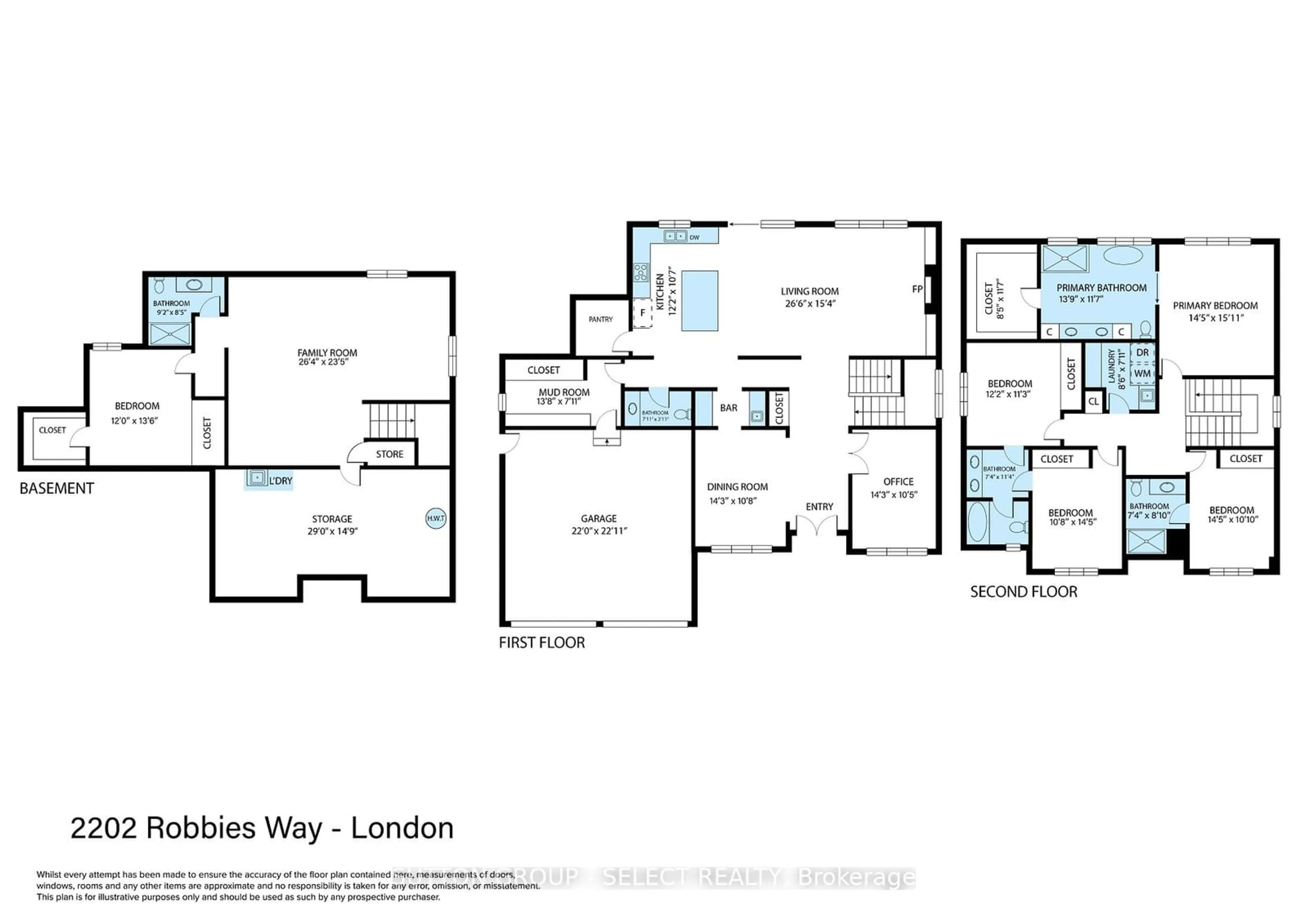 Floor plan for 2202 Robbie's Way, London Ontario N6G 0E9