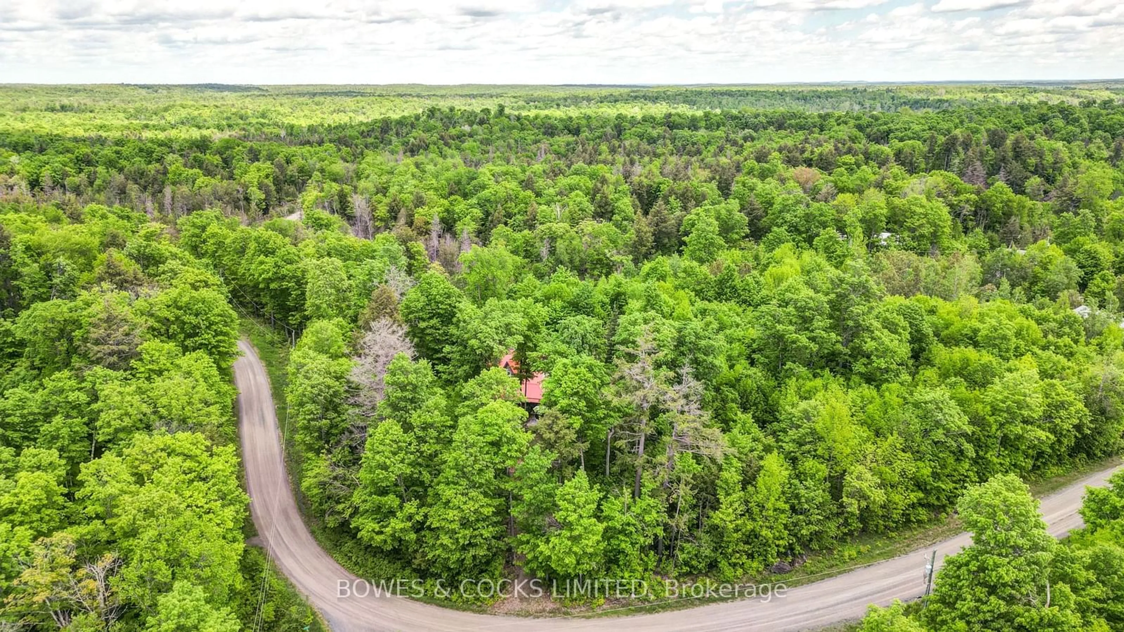 A pic from outside/outdoor area/front of a property/back of a property/a pic from drone, forest/trees view for 121 Fish Hook Lane, Marmora and Lake Ontario K0L 1W0