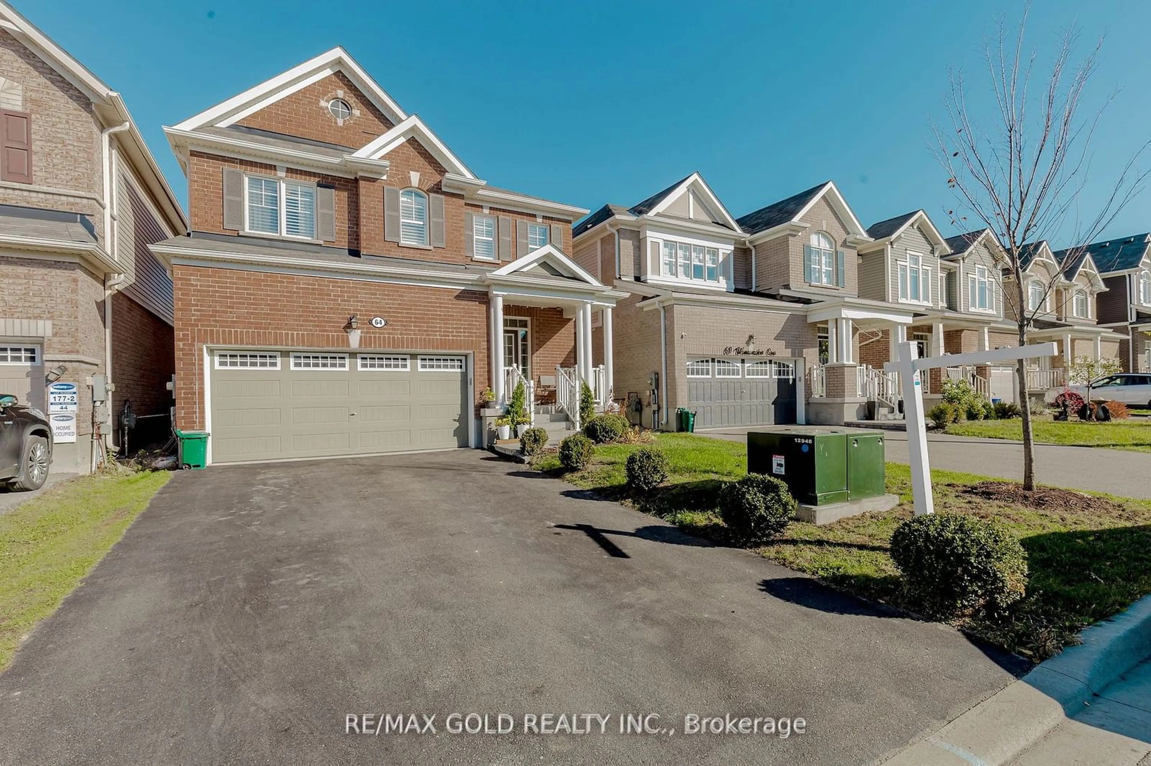 A pic from outside/outdoor area/front of a property/back of a property/a pic from drone, street for 64 Wannamaker Cres, Cambridge Ontario N3E 0C5