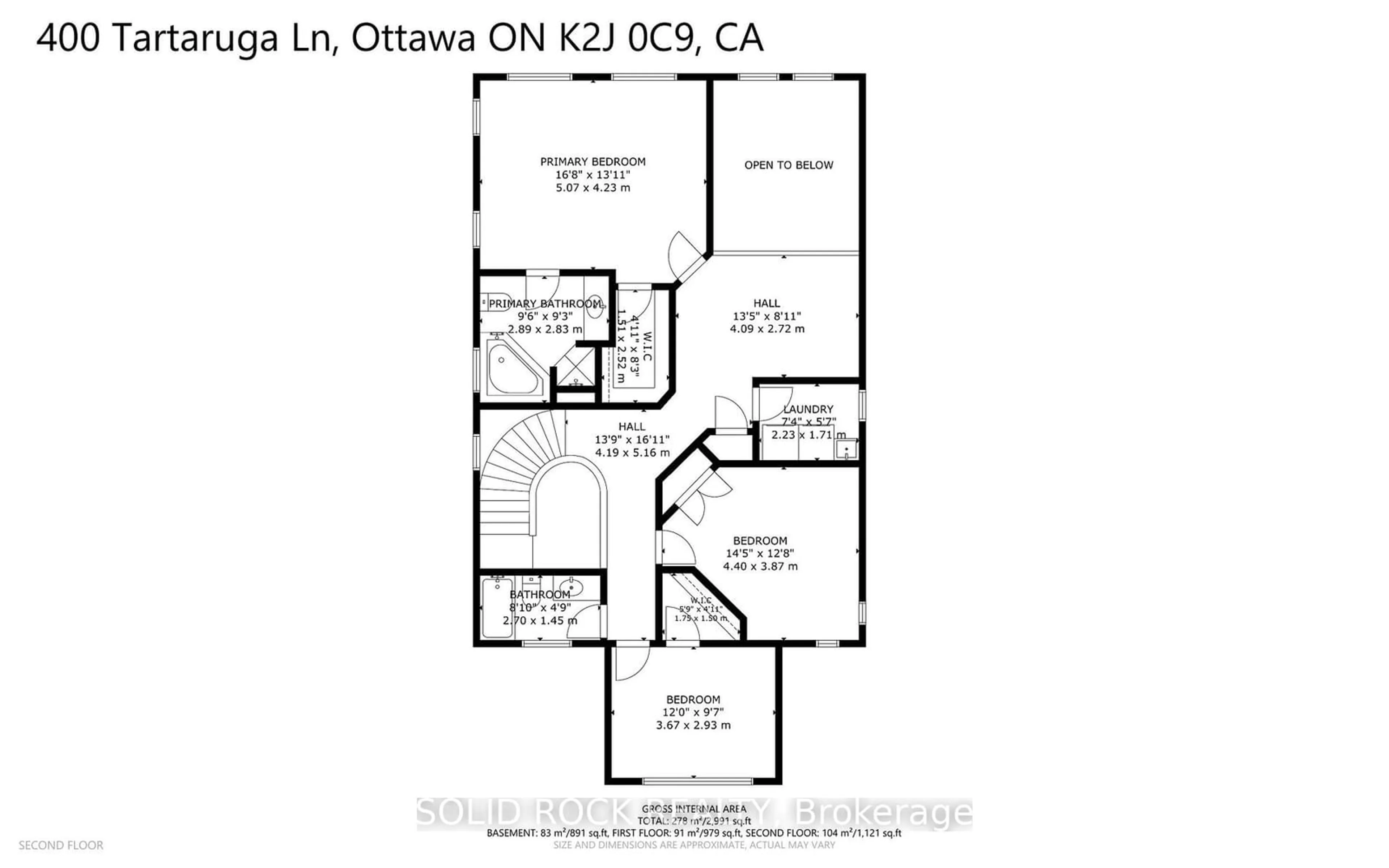 Floor plan for 400 Tartaruga Lane, Barrhaven Ontario K2J 0C9