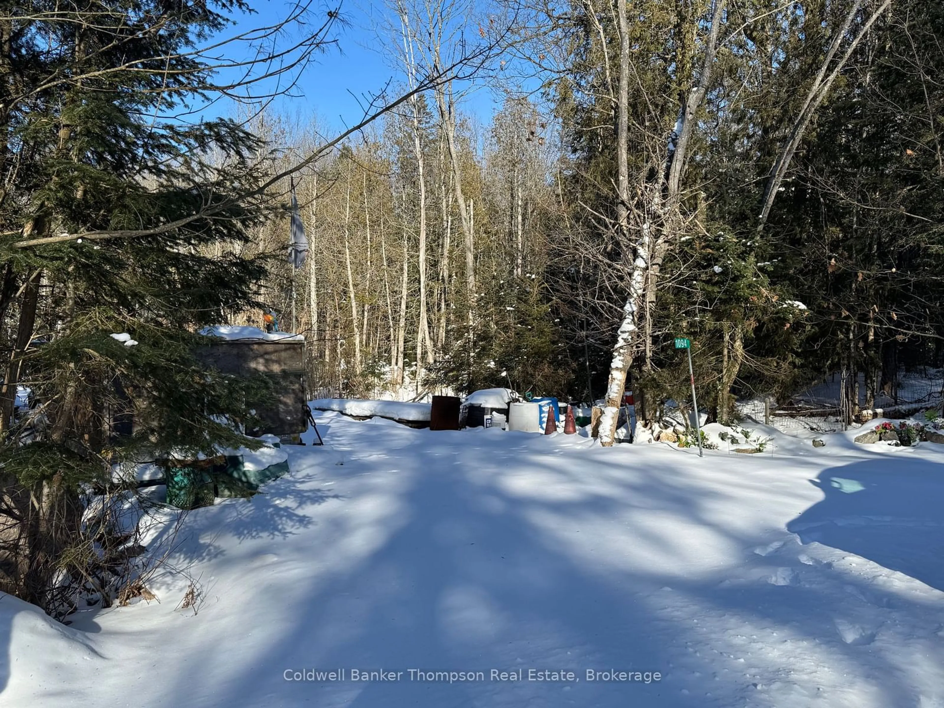 A pic from outside/outdoor area/front of a property/back of a property/a pic from drone, forest/trees view for 1094 Stoney Rd, Ryerson Ontario P0A 1C0