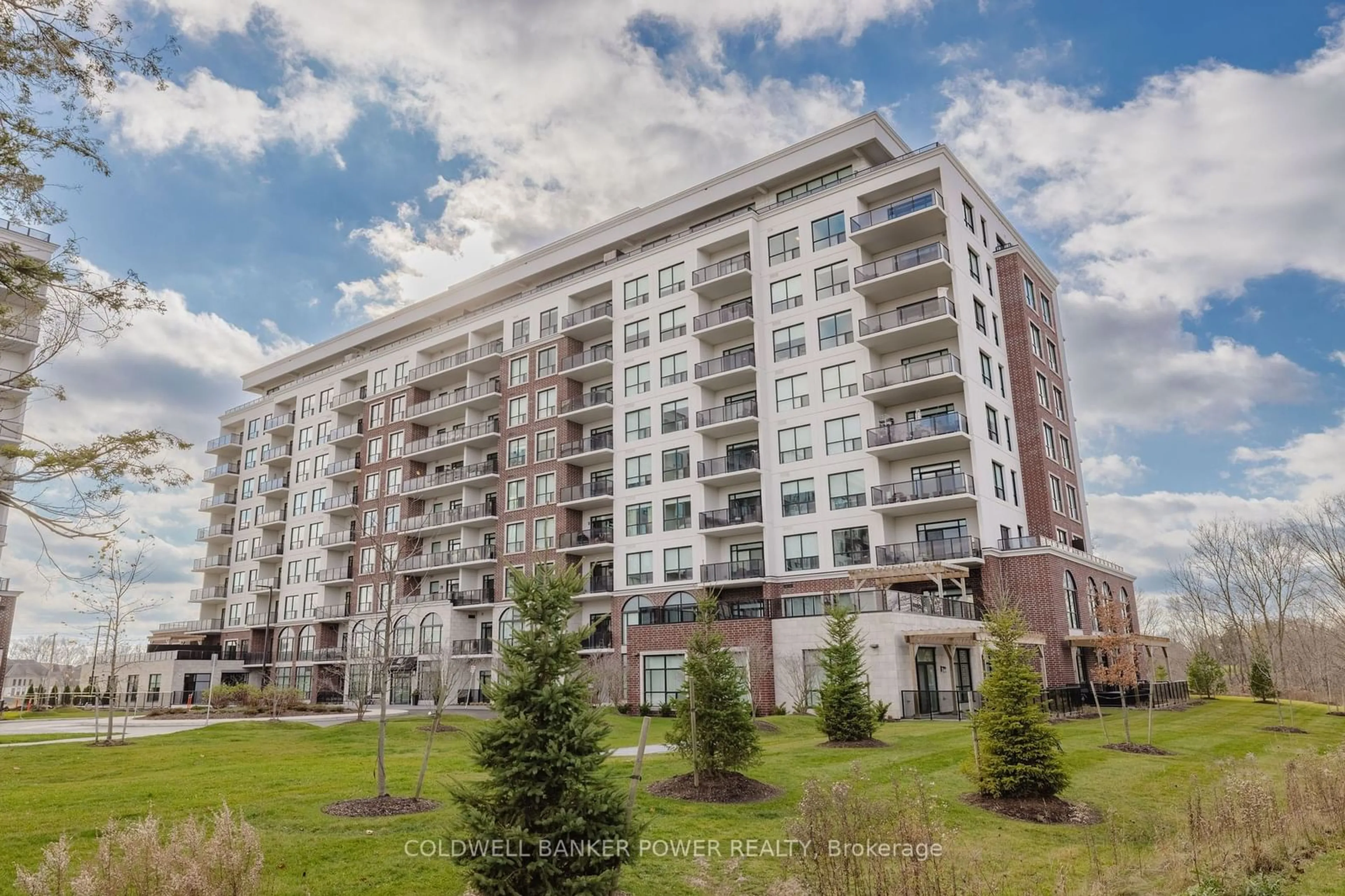 A pic from outside/outdoor area/front of a property/back of a property/a pic from drone, building for 460 Callaway Rd #404, London Ontario N6G 0Z2