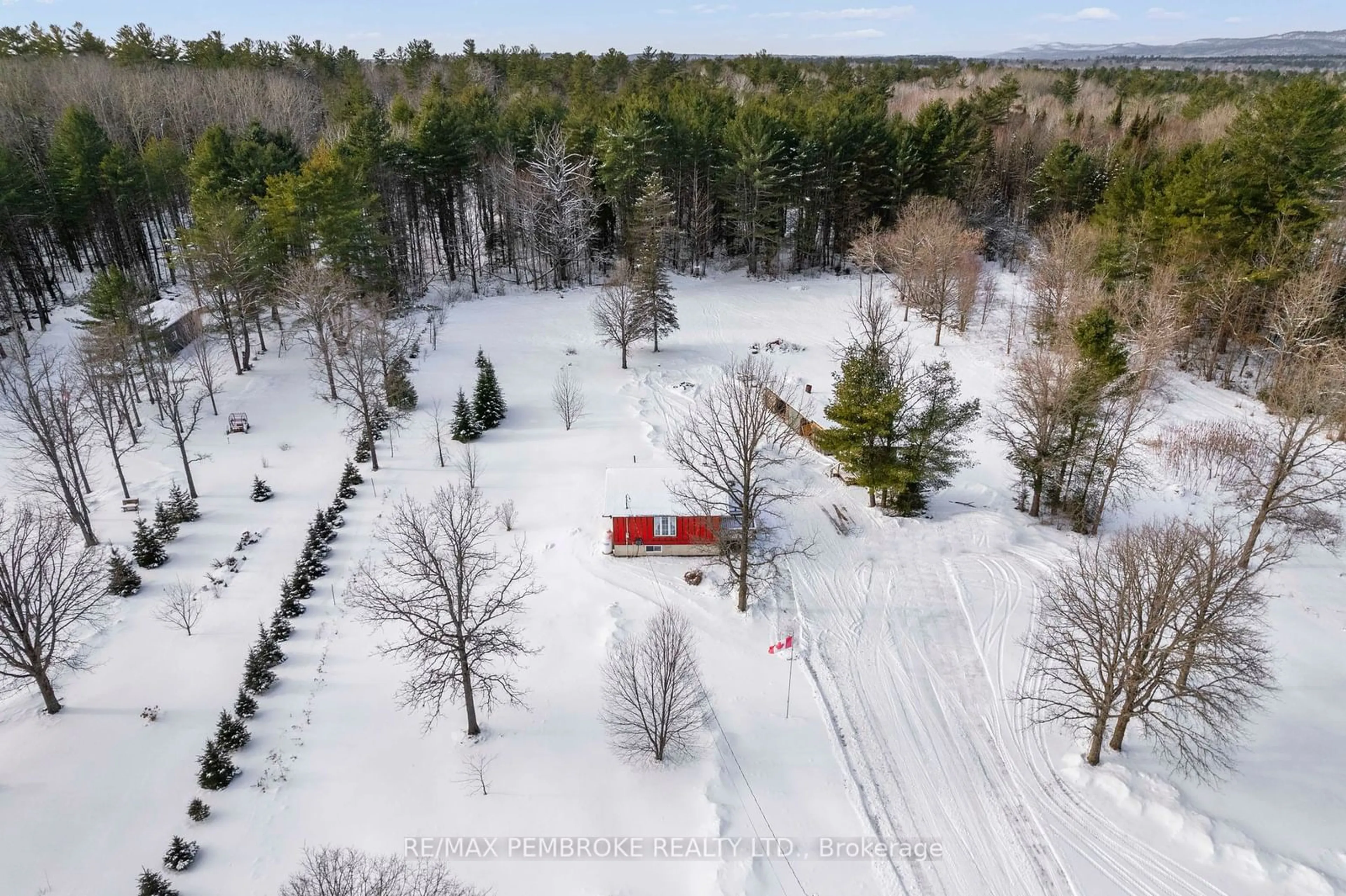 A pic from outside/outdoor area/front of a property/back of a property/a pic from drone, forest/trees view for 1131 Wright Rd, Whitewater Region Ontario K0J 2L0