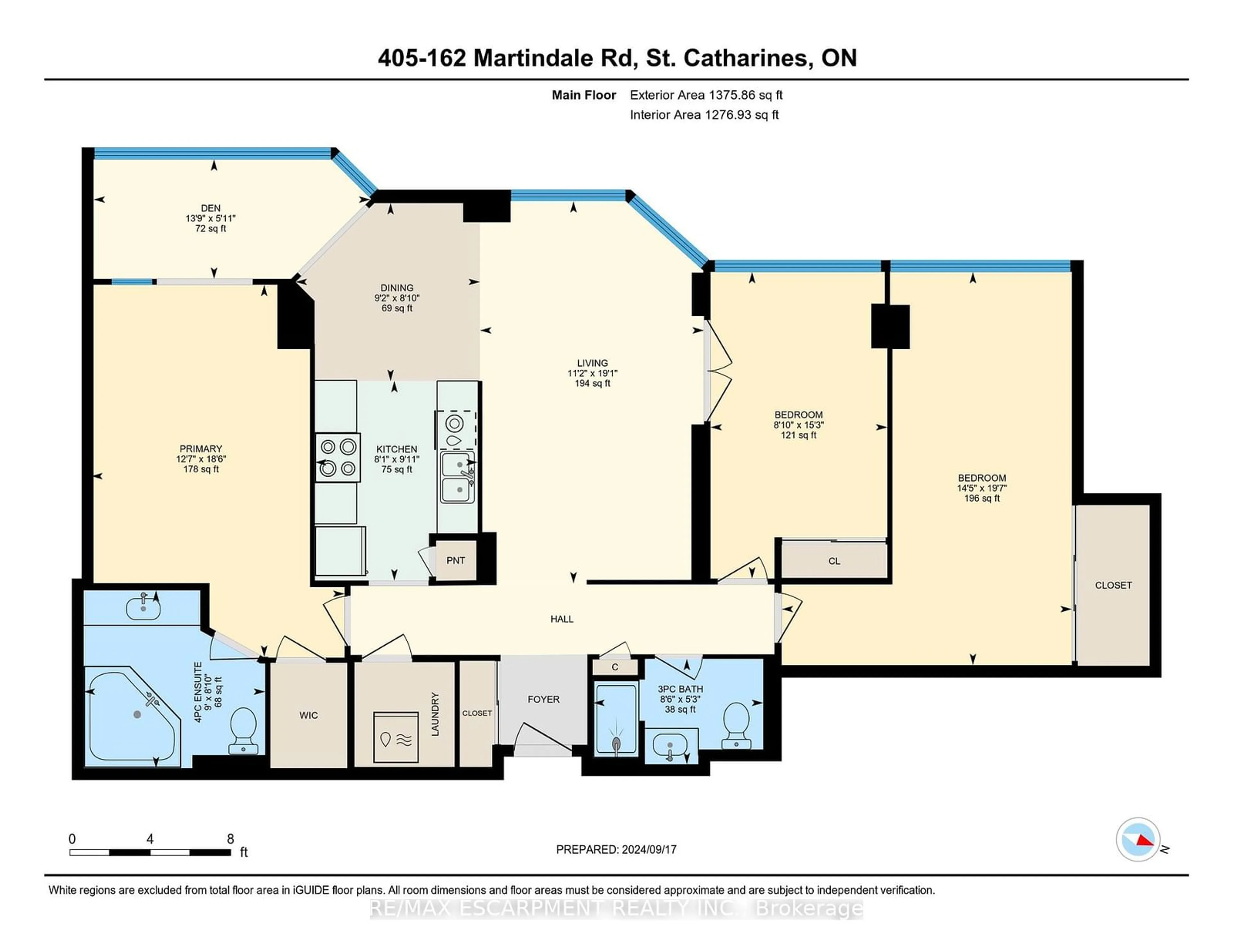 Floor plan for 162 Martindale Rd #405, St. Catharines Ontario L2S 3S4