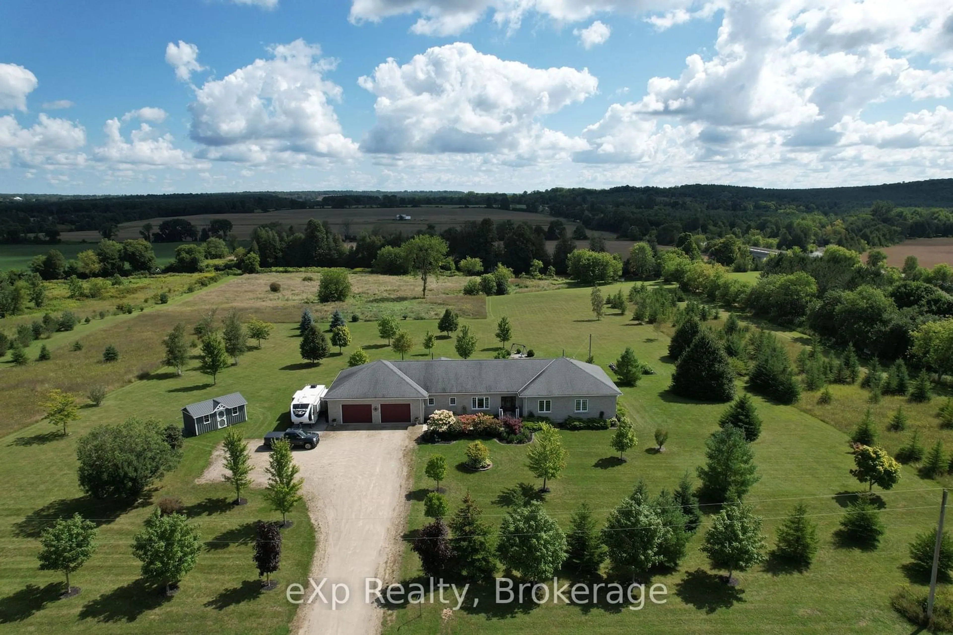 A pic from outside/outdoor area/front of a property/back of a property/a pic from drone, water/lake/river/ocean view for 133799 Allan Park Rd, West Grey Ontario N4N 3B9