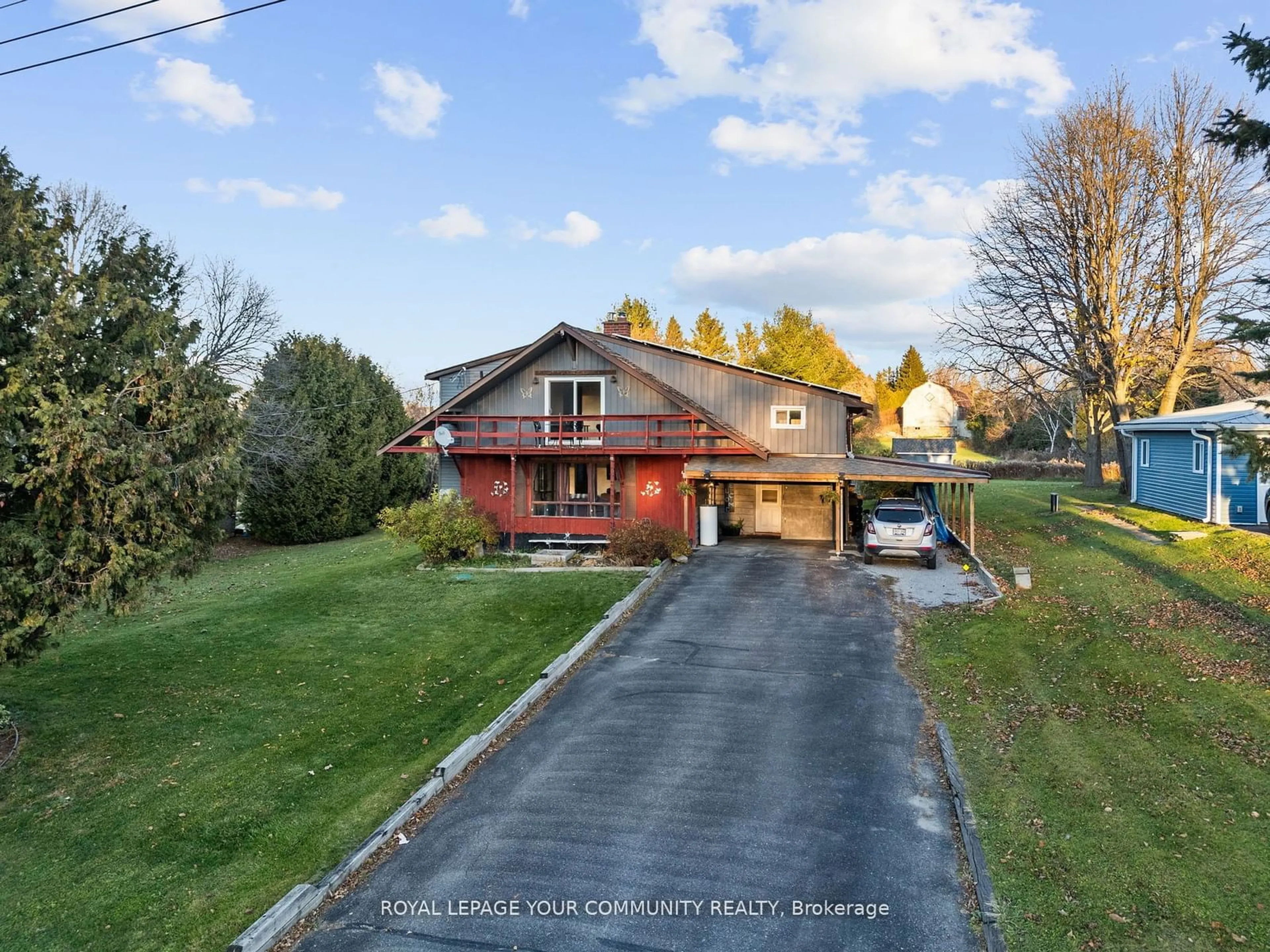 A pic from outside/outdoor area/front of a property/back of a property/a pic from drone, street for 79 Ball Point Rd, Kawartha Lakes Ontario K0M 2C0