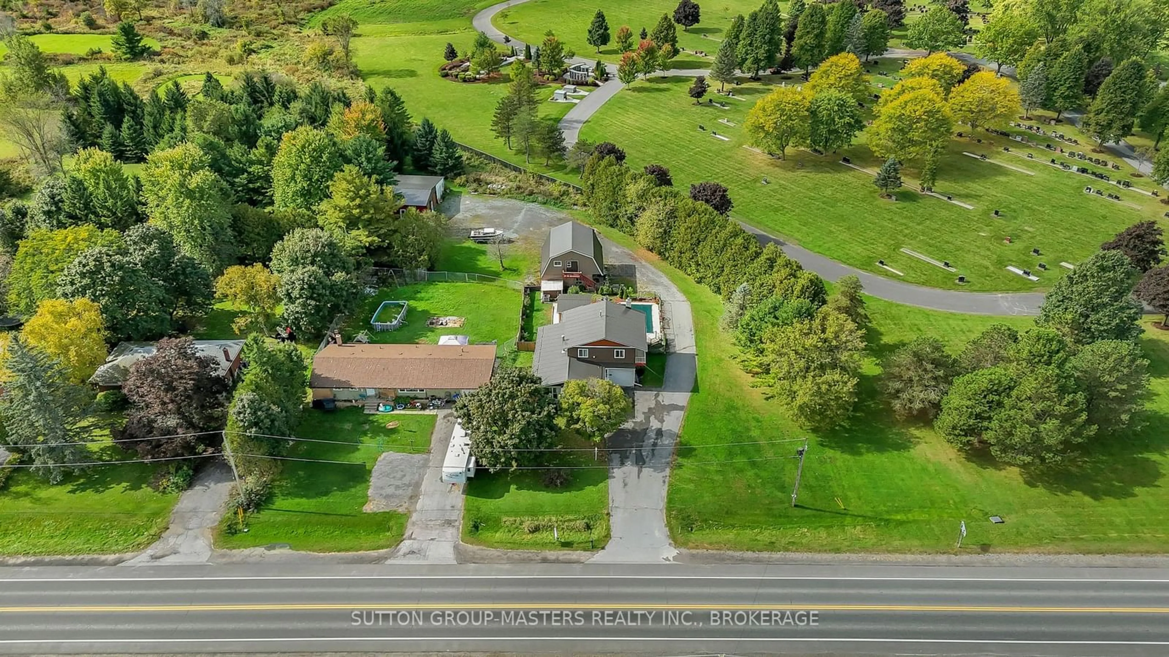 A pic from outside/outdoor area/front of a property/back of a property/a pic from drone, street for 2503 Perth Rd, Kingston Ontario K0H 1S0