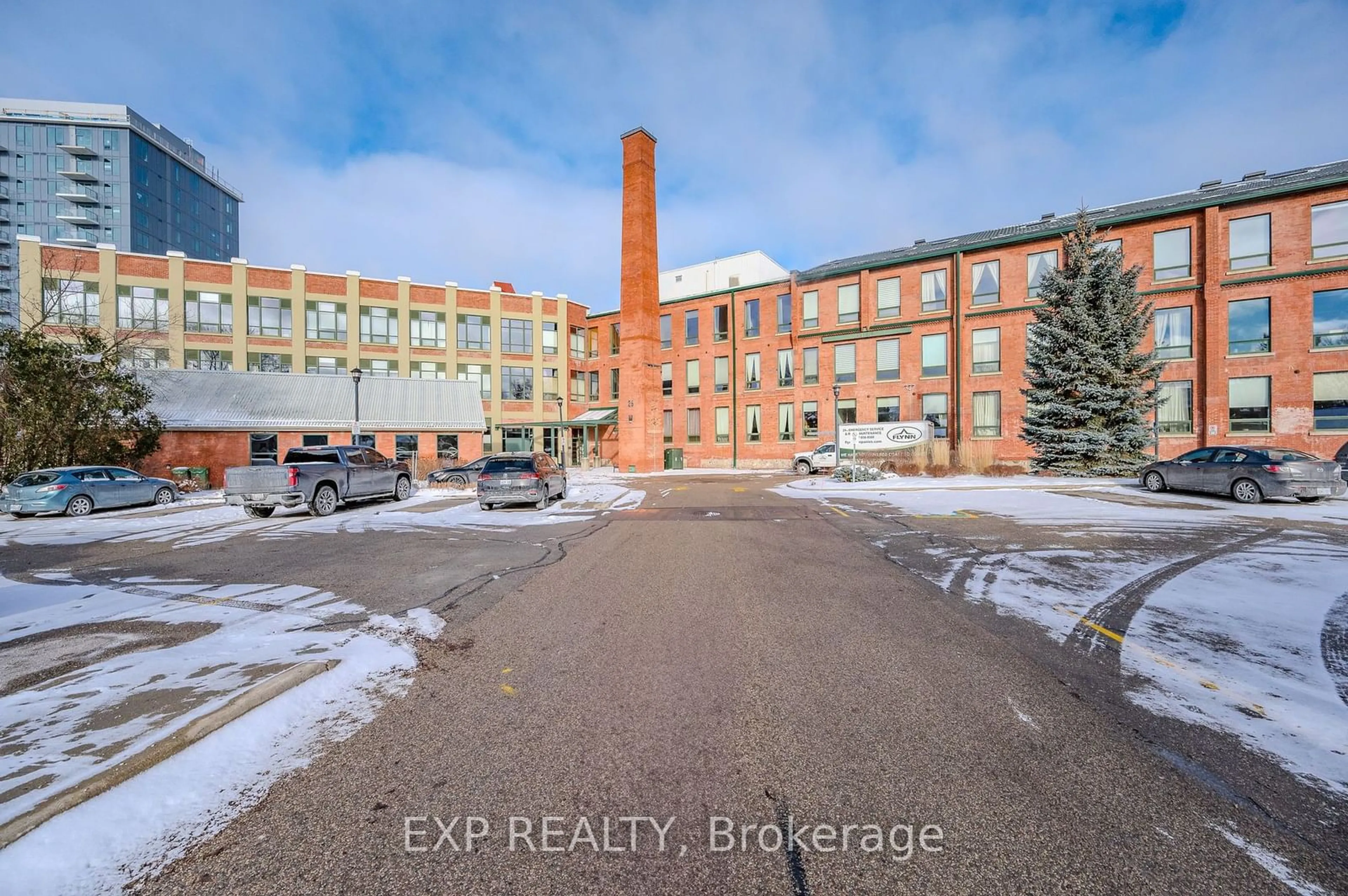 A pic from outside/outdoor area/front of a property/back of a property/a pic from drone, building for 26 Ontario St #221, Guelph Ontario N1E 7K1