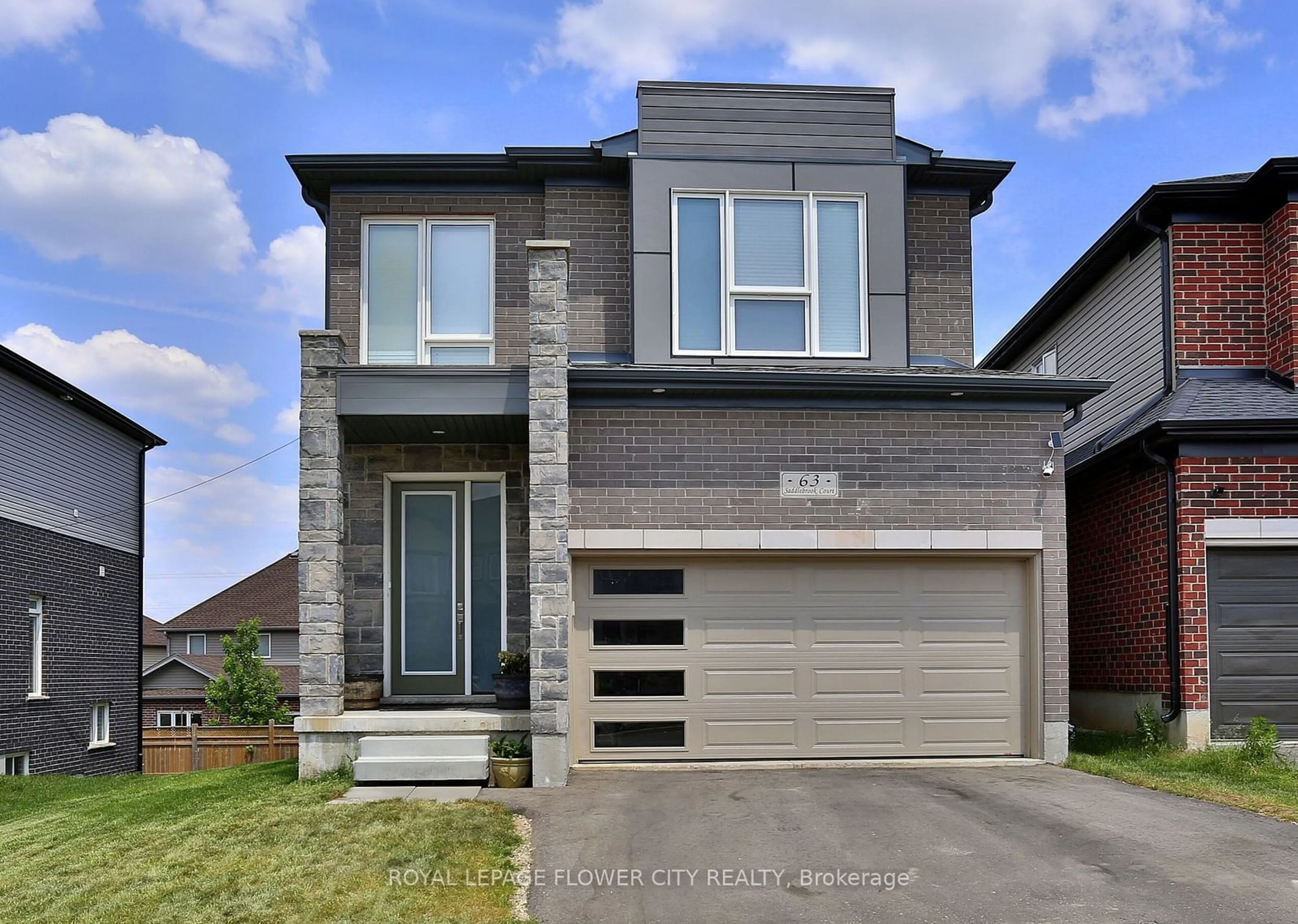 Home with brick exterior material, street for 63 Saddlebrook Crt, Kitchener Ontario N2R 1W7