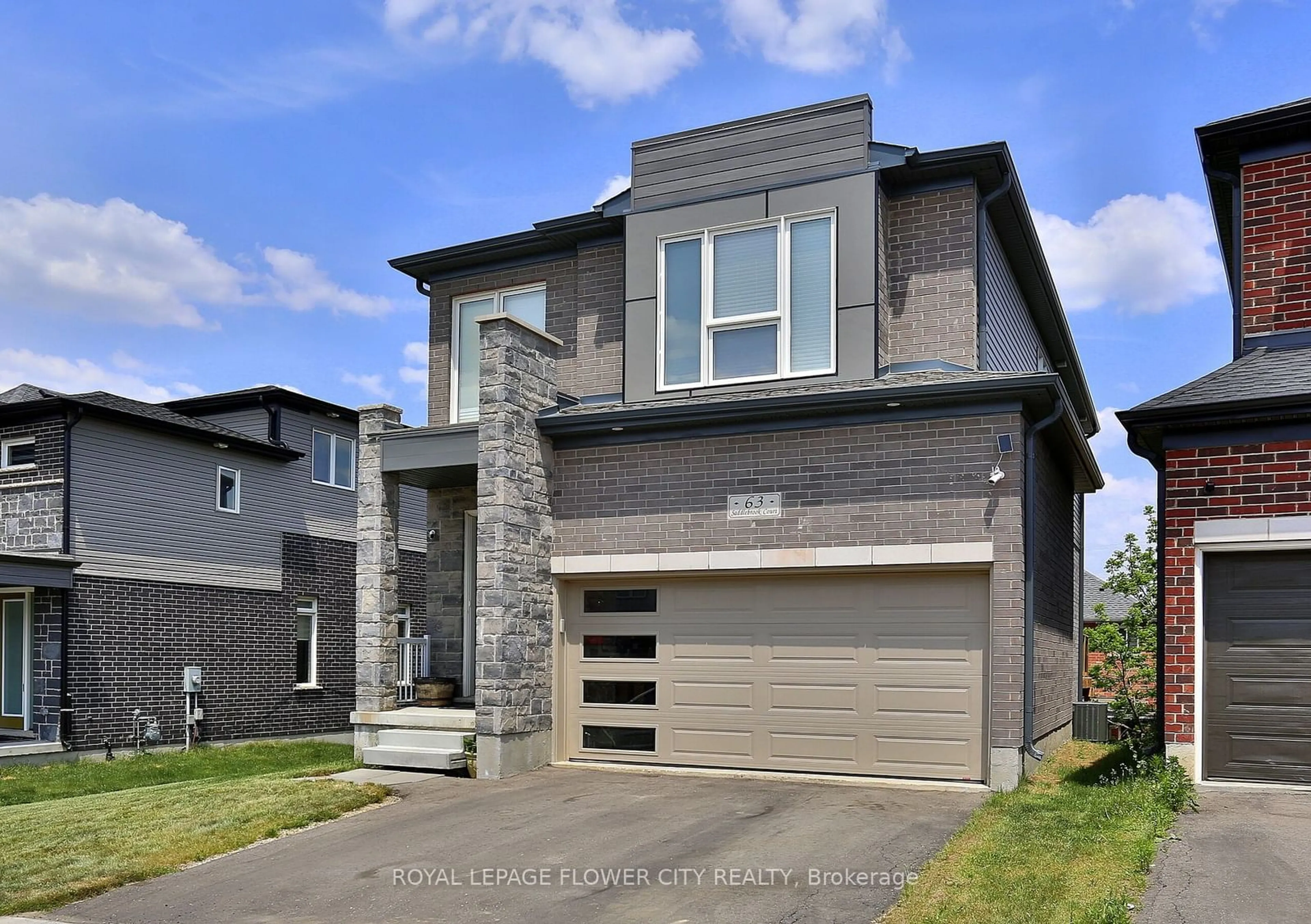 Home with brick exterior material, street for 63 Saddlebrook Crt, Kitchener Ontario N2R 1W7