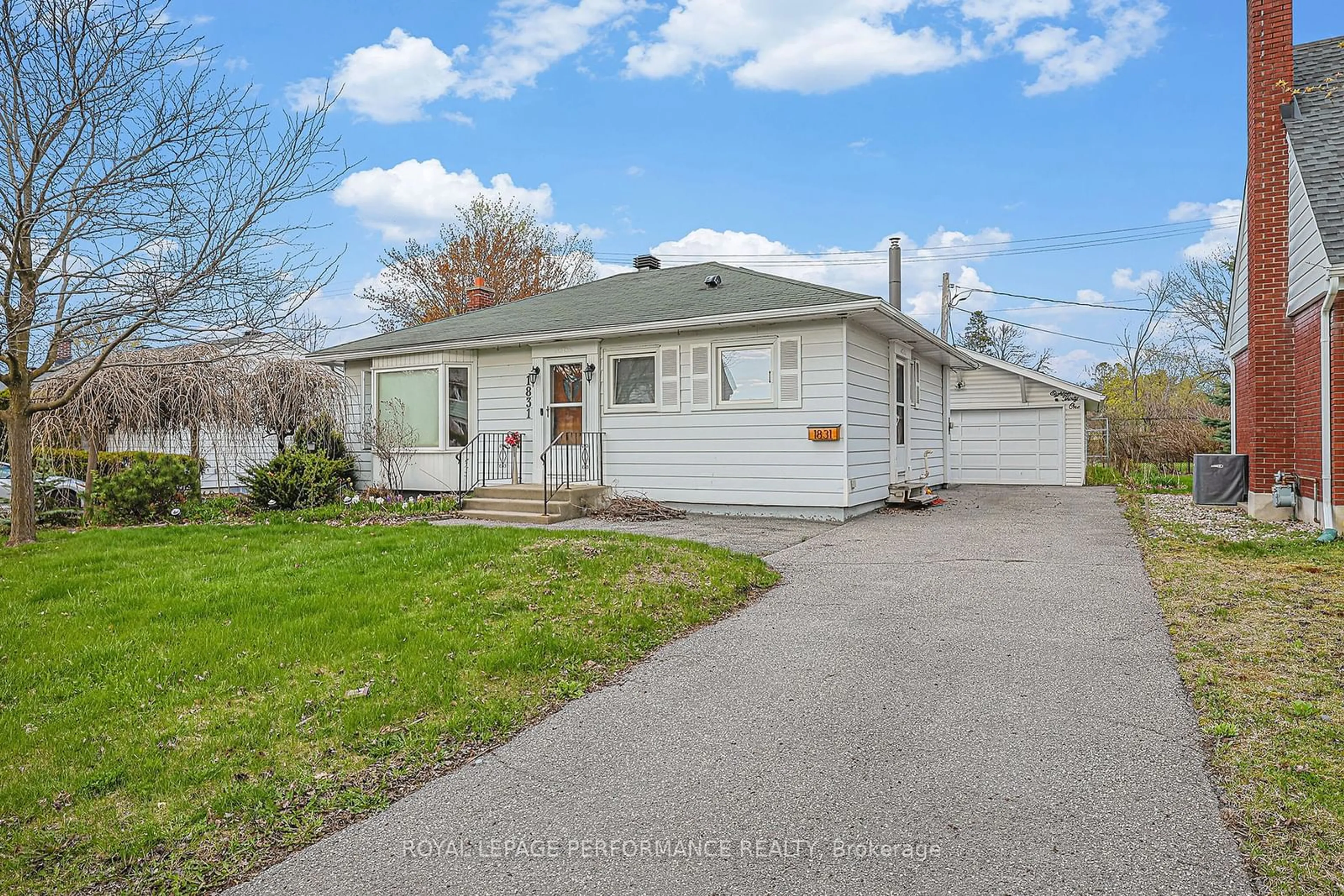 Home with vinyl exterior material, street for 1831 Haig Dr, Elmvale Acres and Area Ontario K1G 2J4