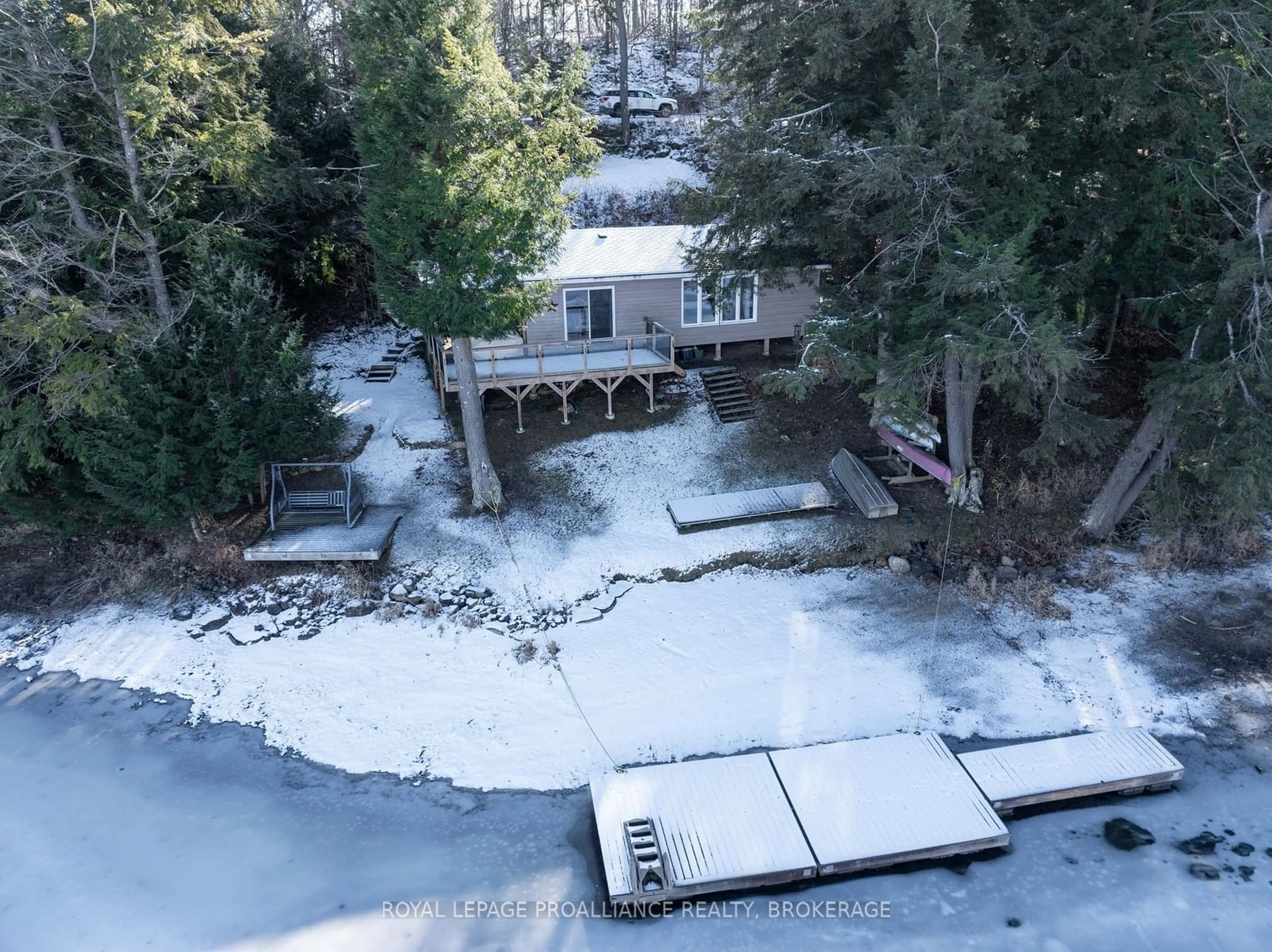 A pic from outside/outdoor area/front of a property/back of a property/a pic from drone, unknown for 3016 Crozier Road B, Tay Valley Ontario K0G 1X0