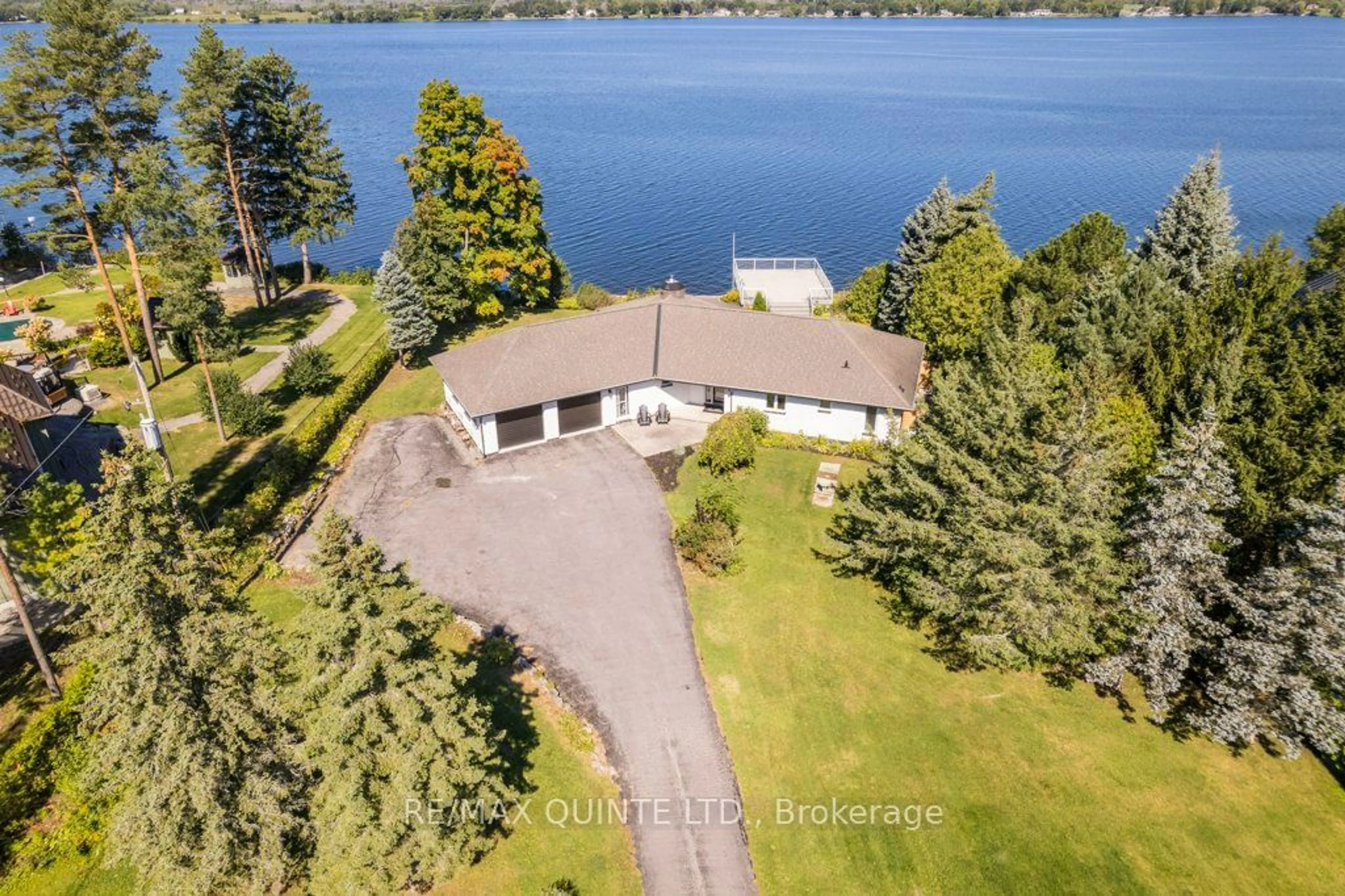 A pic from outside/outdoor area/front of a property/back of a property/a pic from drone, water/lake/river/ocean view for 1190 County 3 Rd, Prince Edward County Ontario K8N 4Z1