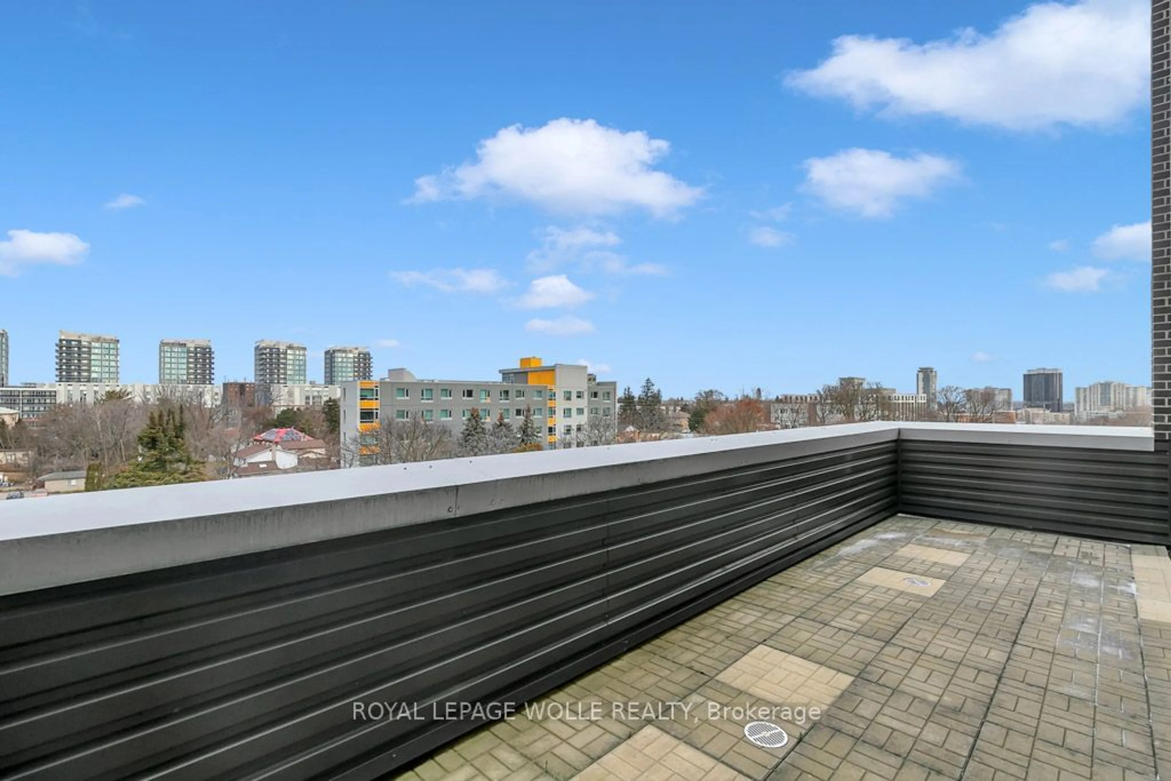 Balcony in the apartment, city buildings view from balcony for 280 Lester St #404, Waterloo Ontario N2L 0G2