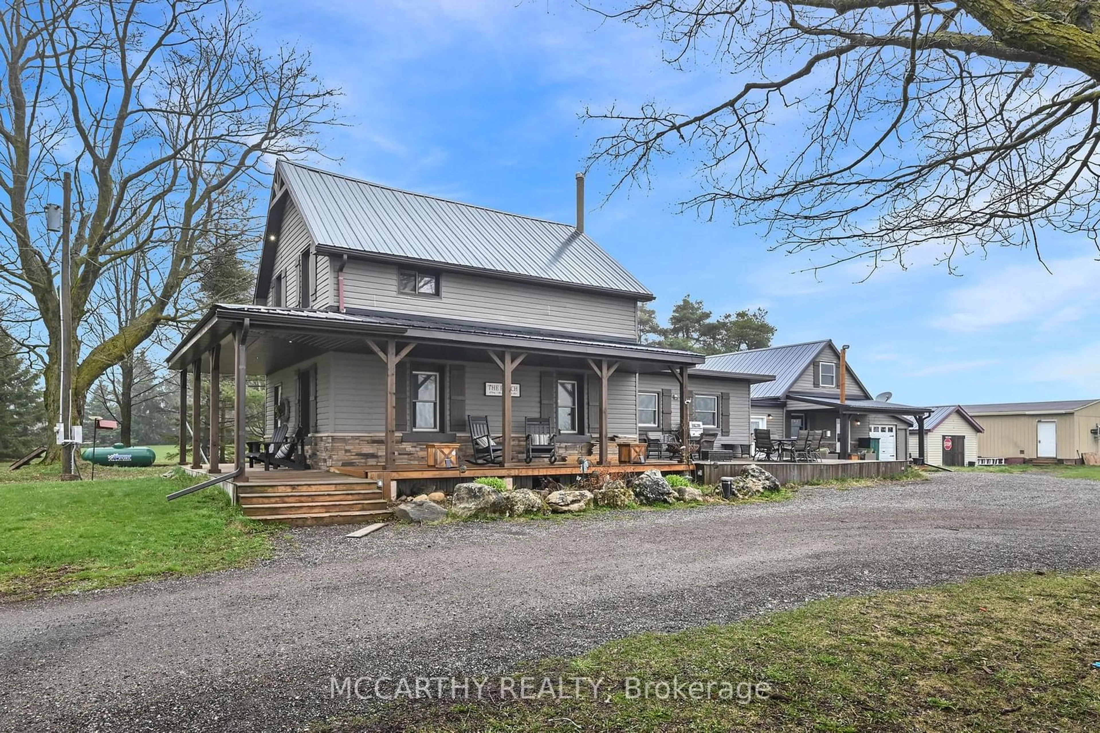 A pic from outside/outdoor area/front of a property/back of a property/a pic from drone, unknown for 436139 4th Line, Melancthon Ontario L9V 2V2