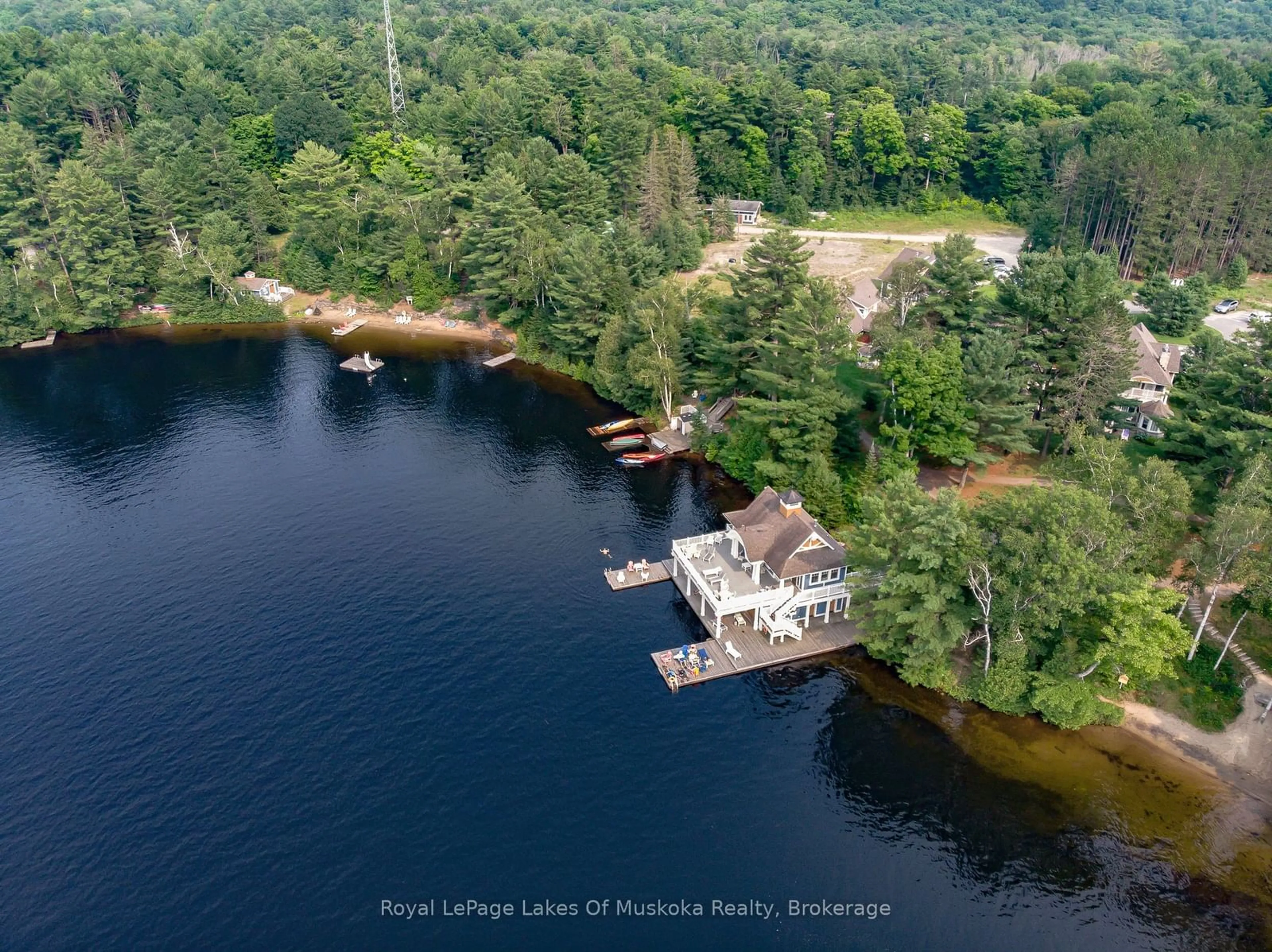 A pic from outside/outdoor area/front of a property/back of a property/a pic from drone, water/lake/river/ocean view for 1020 Birch Glen Rd #V15  W9, Lake of Bays Ontario P0B 1A0