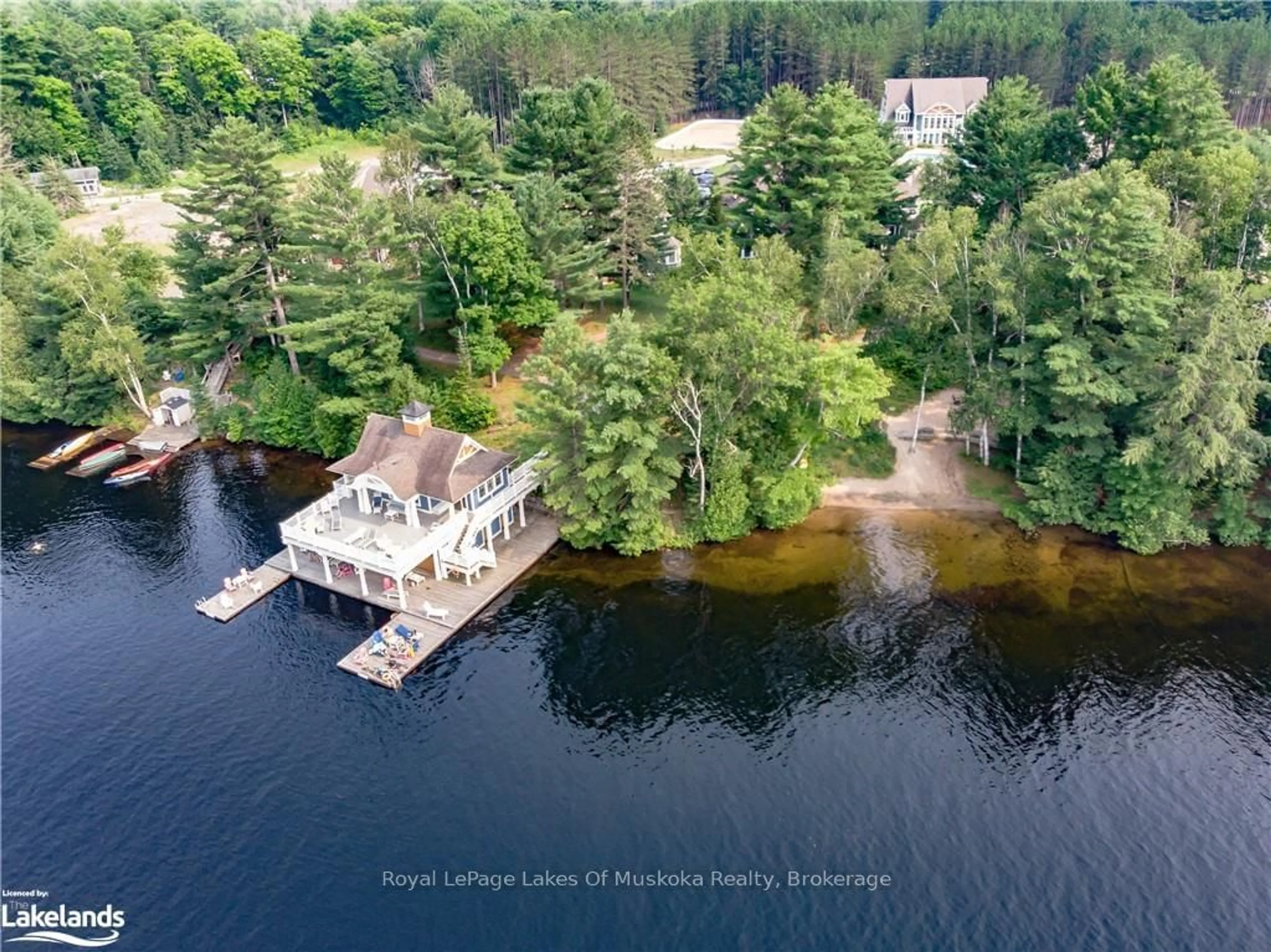 A pic from outside/outdoor area/front of a property/back of a property/a pic from drone, water/lake/river/ocean view for 1020 Birch Glen Rd #V15  W9, Lake of Bays Ontario P0B 1A0