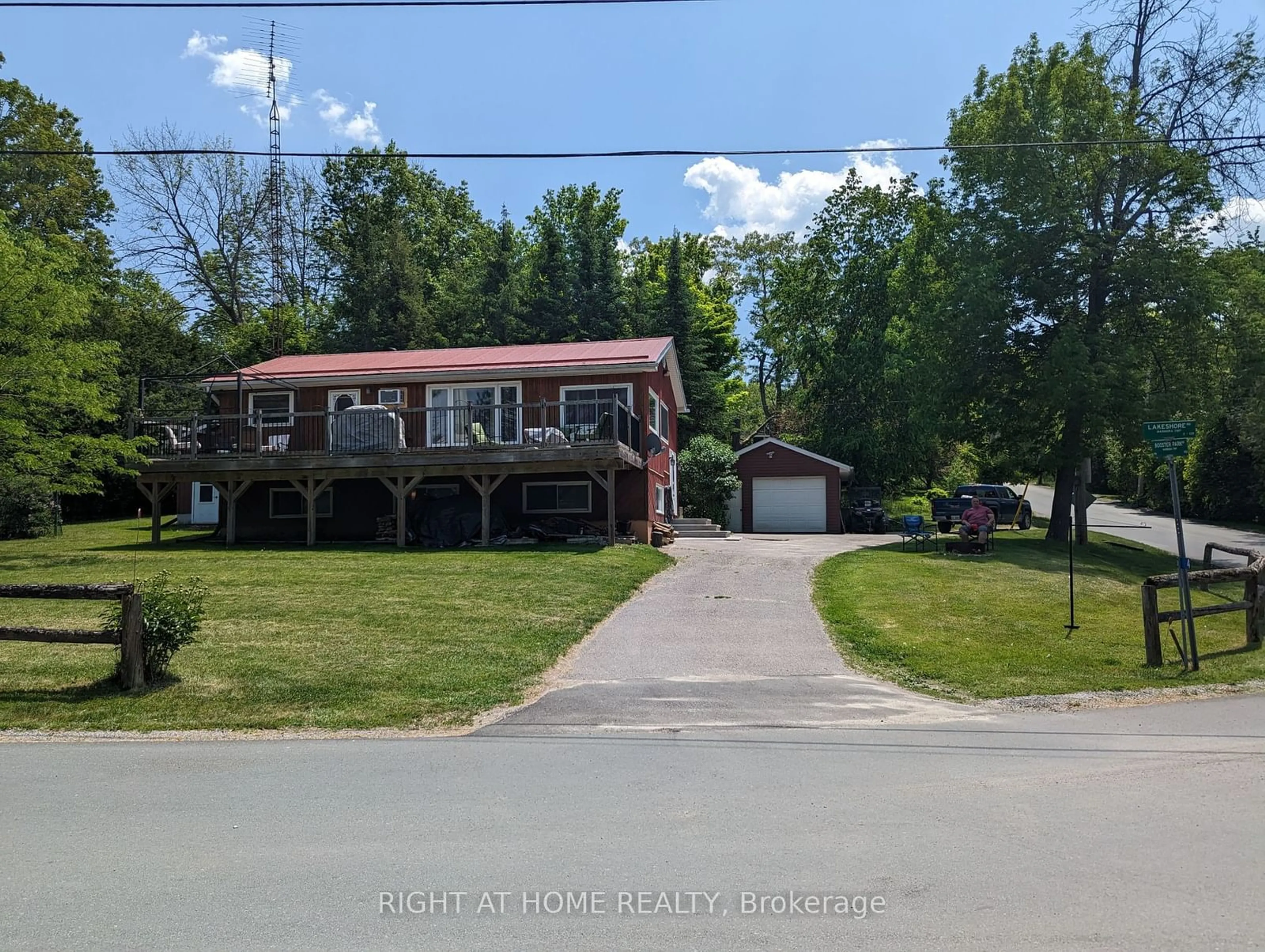 A pic from outside/outdoor area/front of a property/back of a property/a pic from drone, street for 4 Lakeshore Rd, Marmora and Lake Ontario K0K 2M0