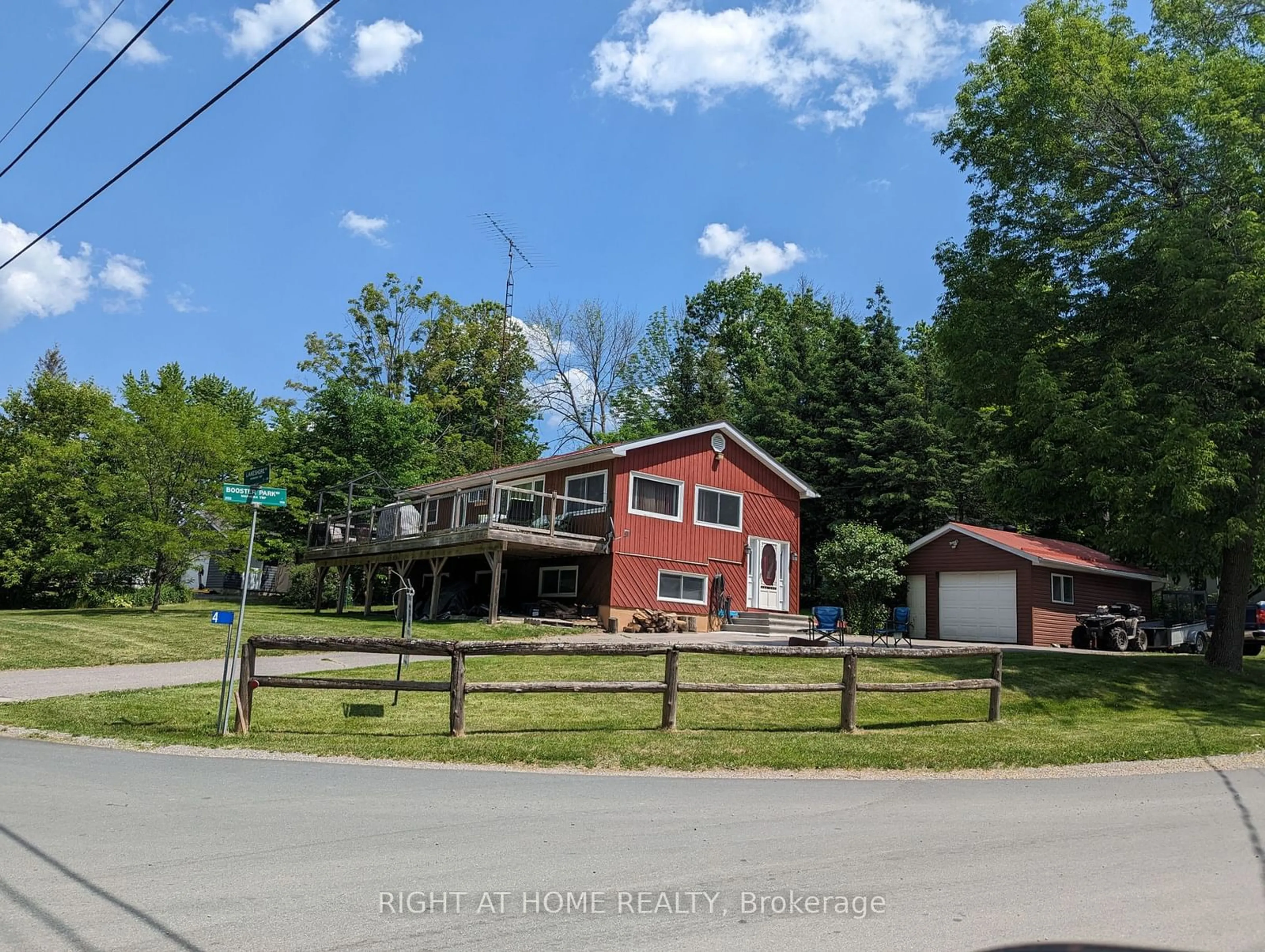 A pic from outside/outdoor area/front of a property/back of a property/a pic from drone, street for 4 Lakeshore Rd, Marmora and Lake Ontario K0K 2M0