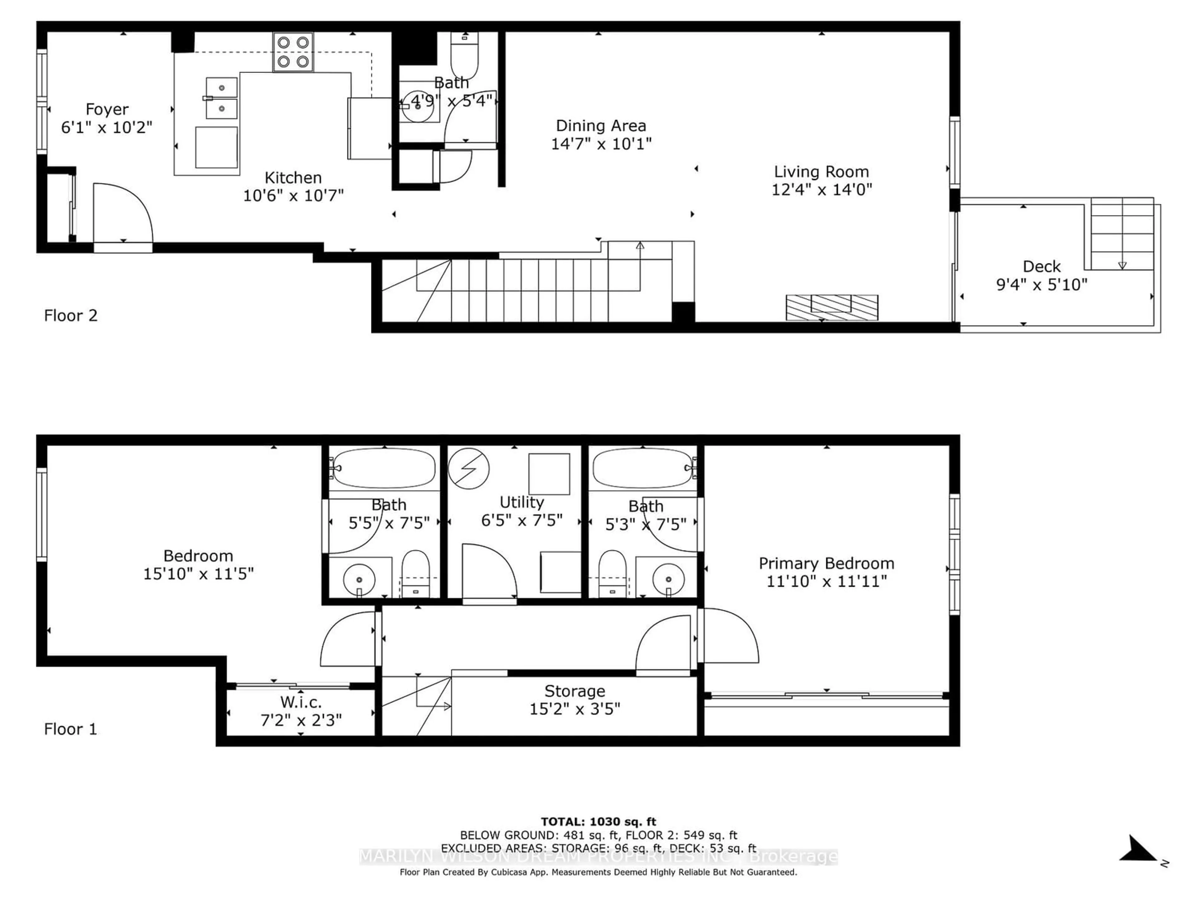 Floor plan for 453 Chapman Mills Dr #Unit A, Barrhaven Ontario K2J 5P4