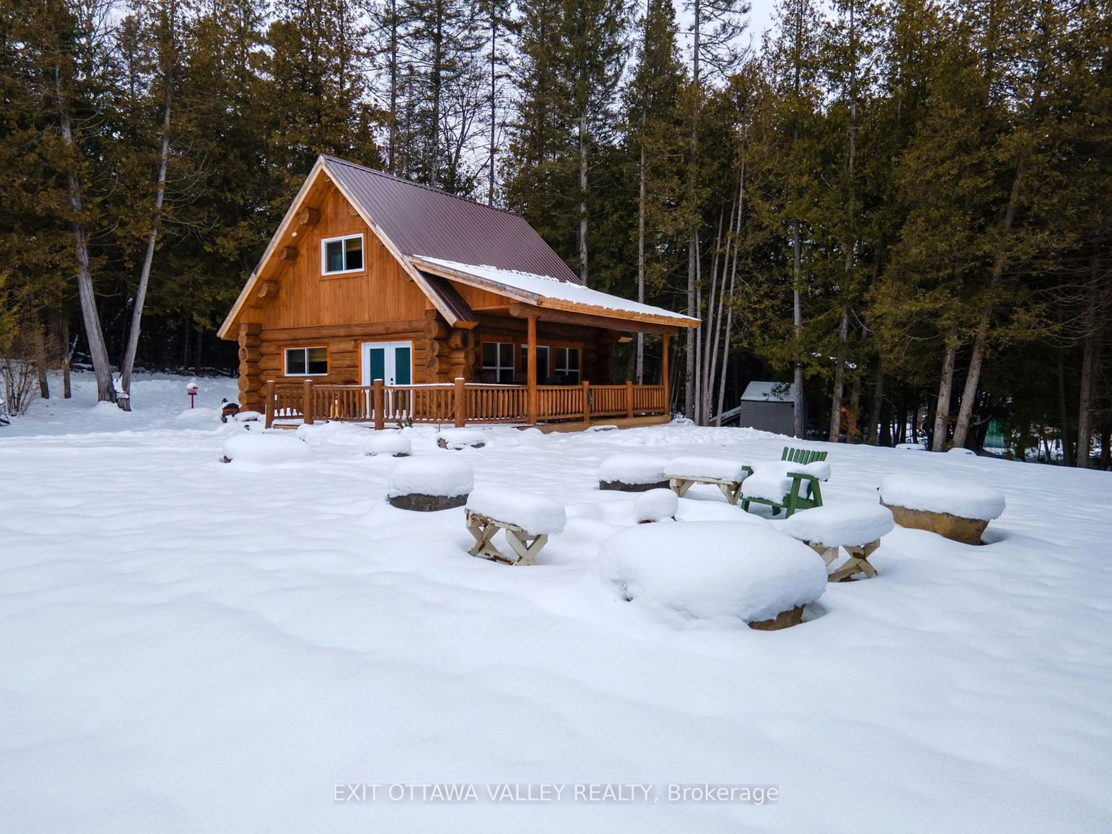 A pic from outside/outdoor area/front of a property/back of a property/a pic from drone, mountain view for 8 TANAGER Tr, Whitewater Region Ontario K0J 2L0