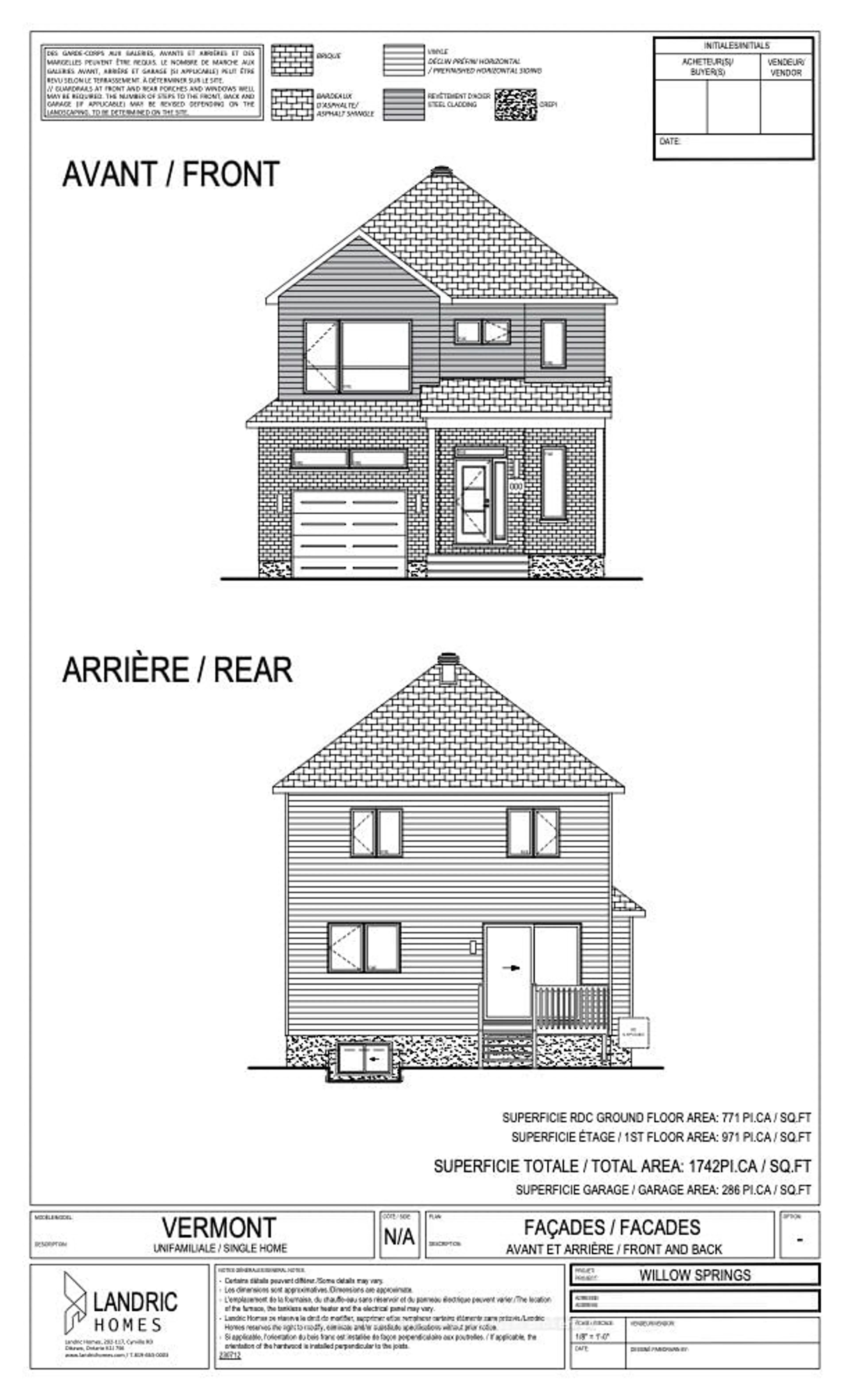 Floor plan for Lot 7B Juniper St, The Nation Ontario K0A 2M0