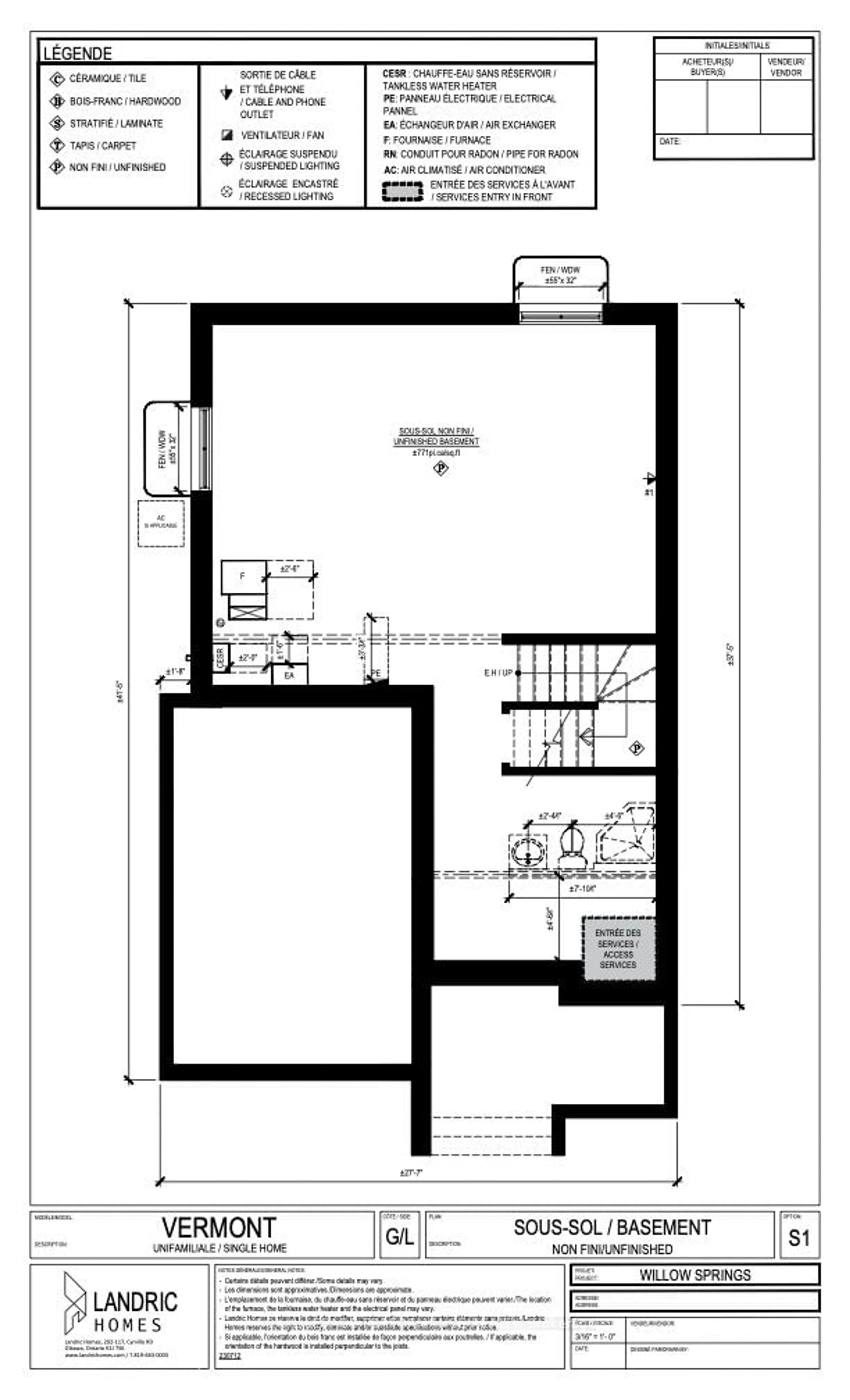 Floor plan for Lot 7B Juniper St, The Nation Ontario K0A 2M0