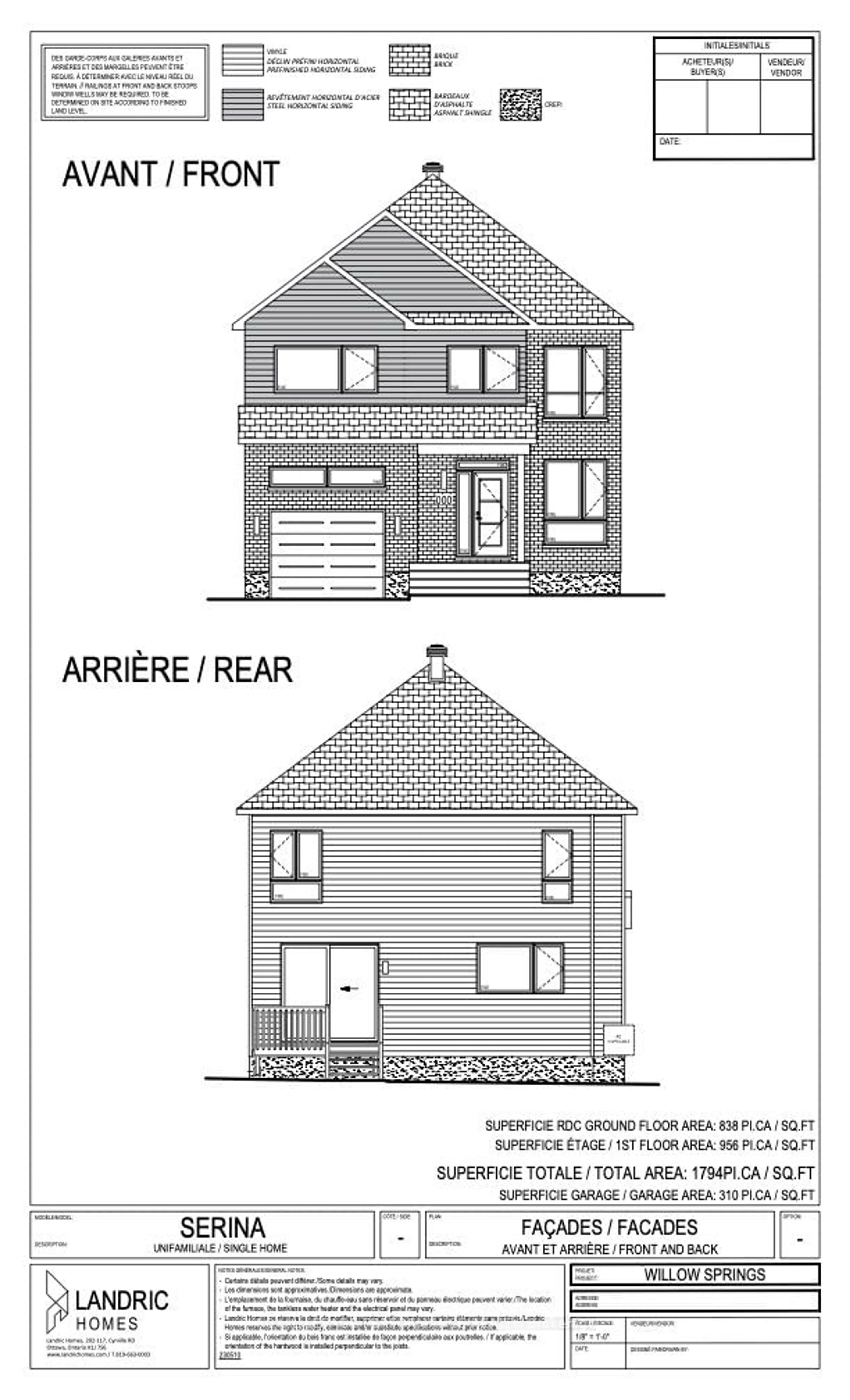 Floor plan for Lot 7A Juniper St, The Nation Ontario K0A 2M0