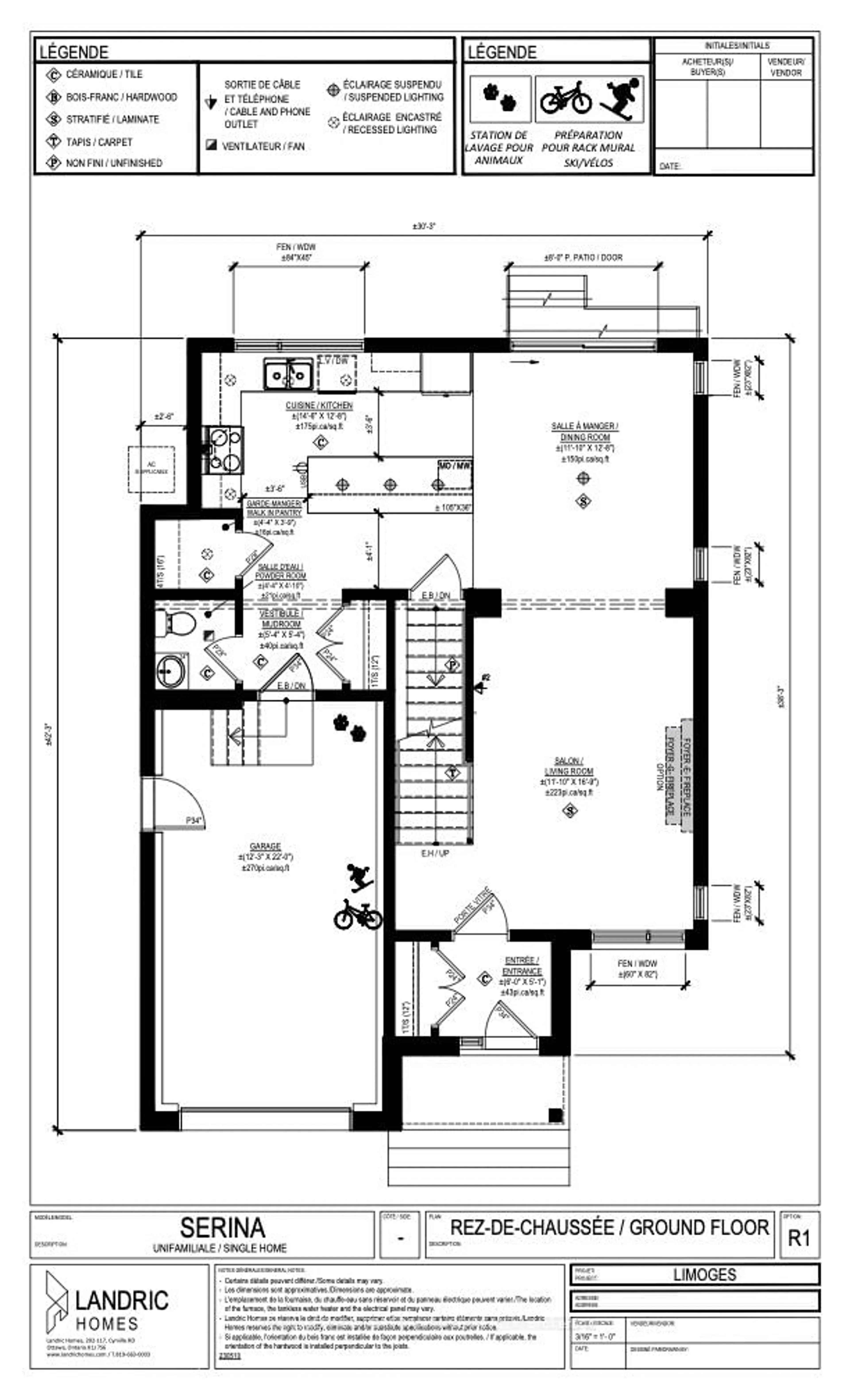 Floor plan for Lot 7A Juniper St, The Nation Ontario K0A 2M0