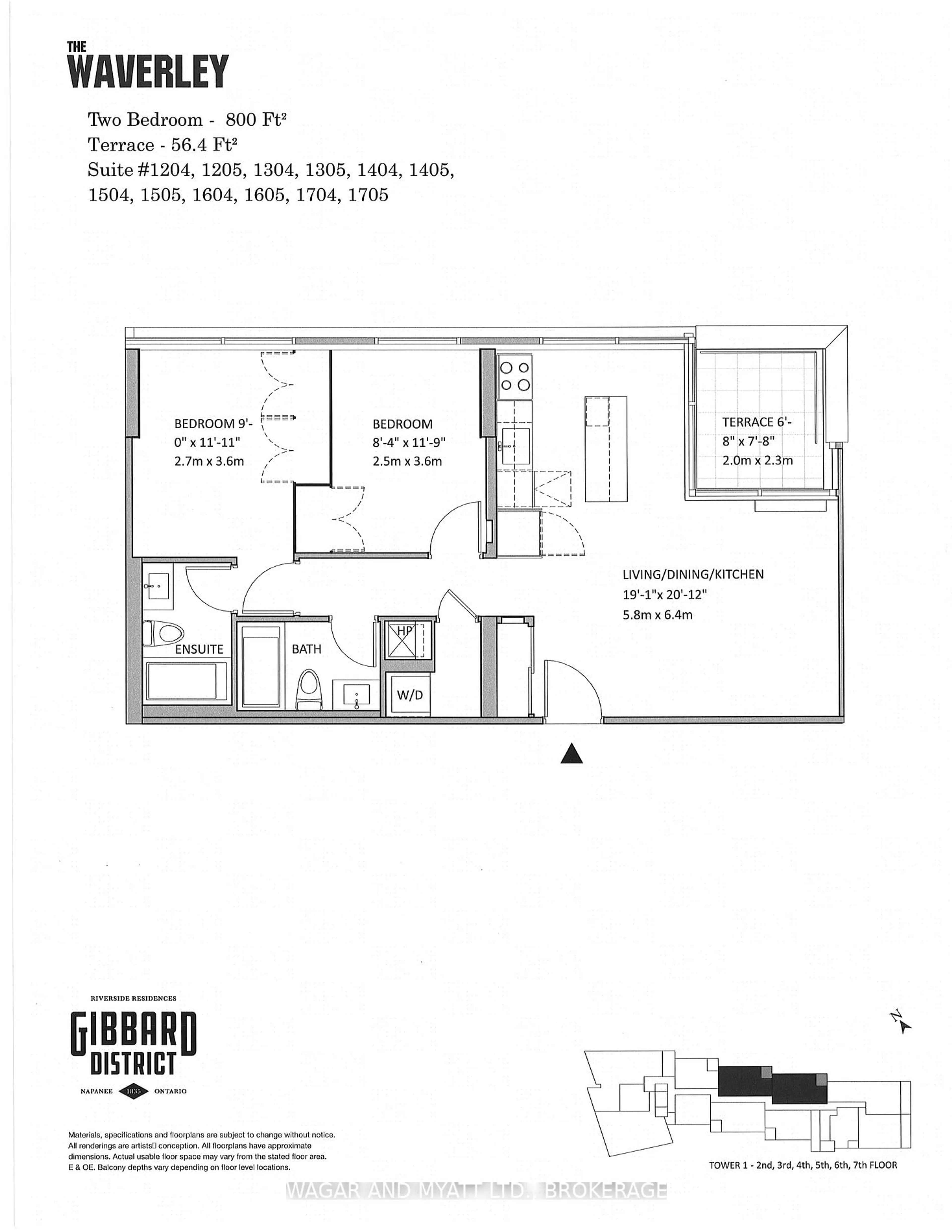 Floor plan for 88 DUNDAS St #1205, Greater Napanee Ontario K7R 1J1